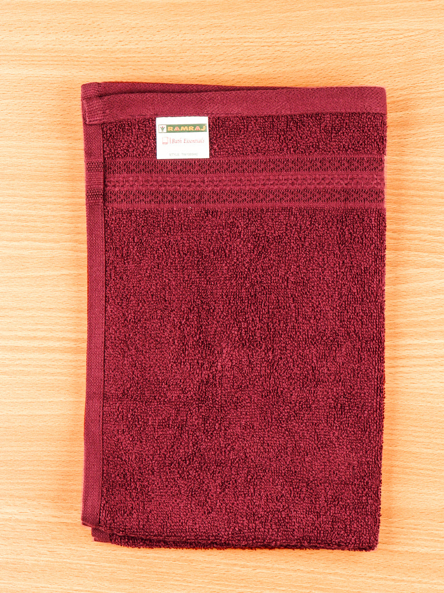 Premium Soft Terry Hand Towel Maroon HC2 (Pack of 4)