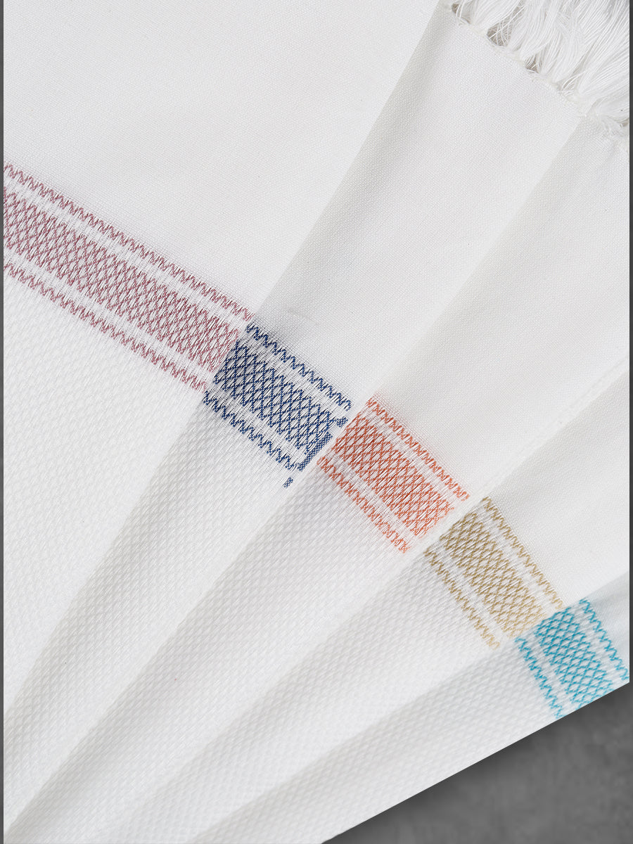 100% Cotton Self Designed Bath Towel Signature 1048 Pack of 2