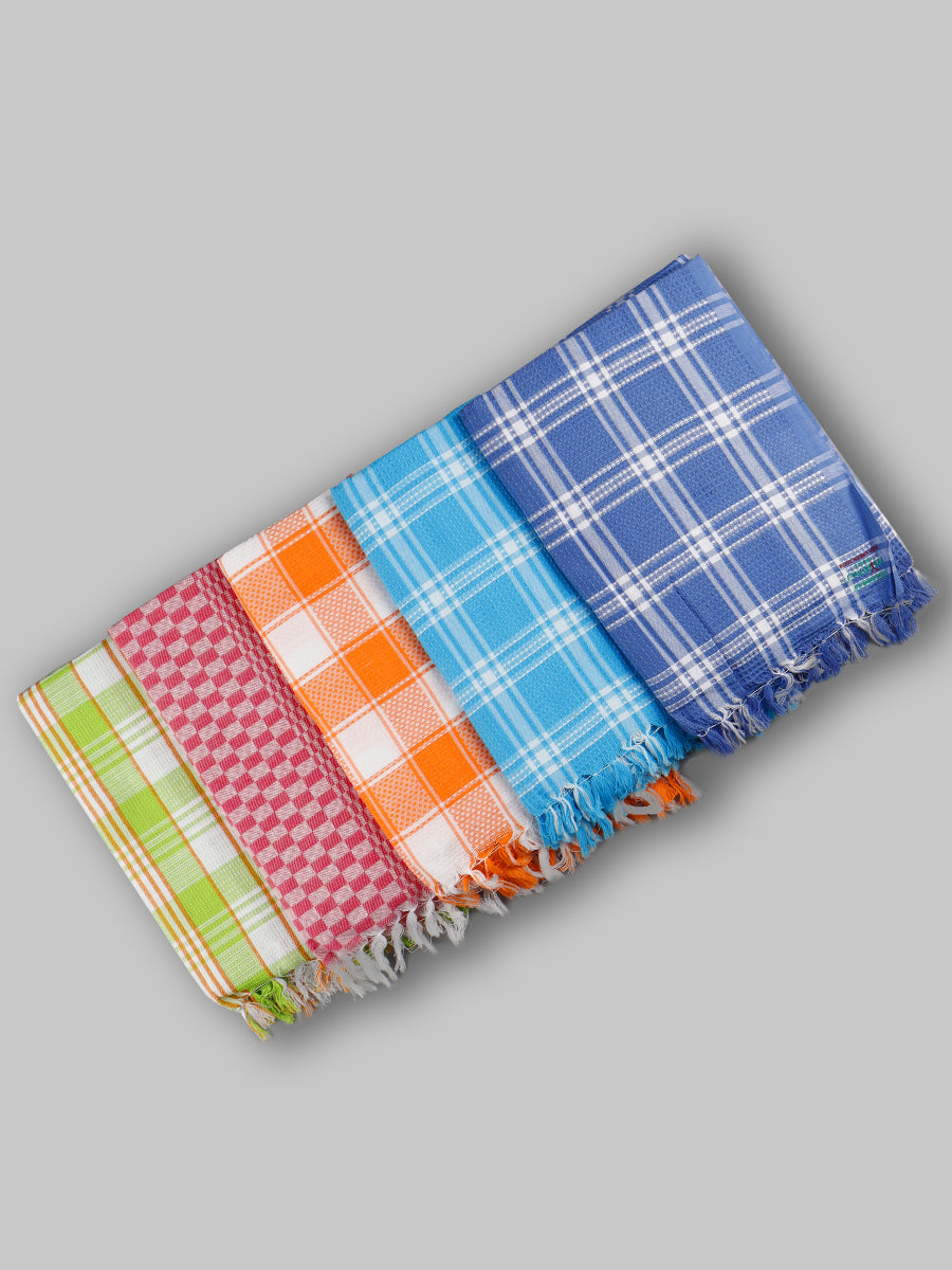 Evergreen Special Checked Bath Towel Colour-Mix alternative view