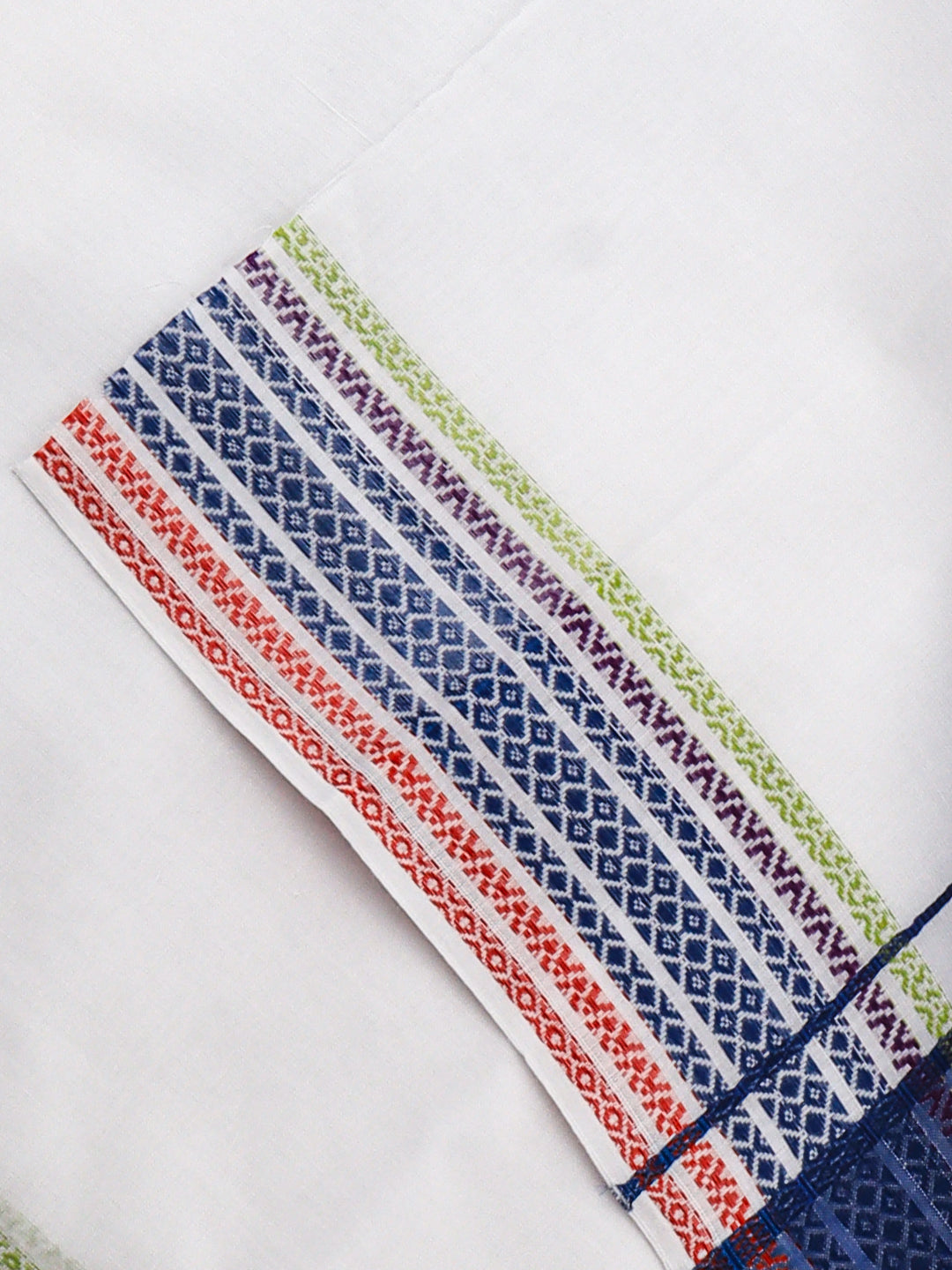 Men Cotton Blue Fancy Border Panchakacham with Angavasthram Srirasthu(9+5) SR48