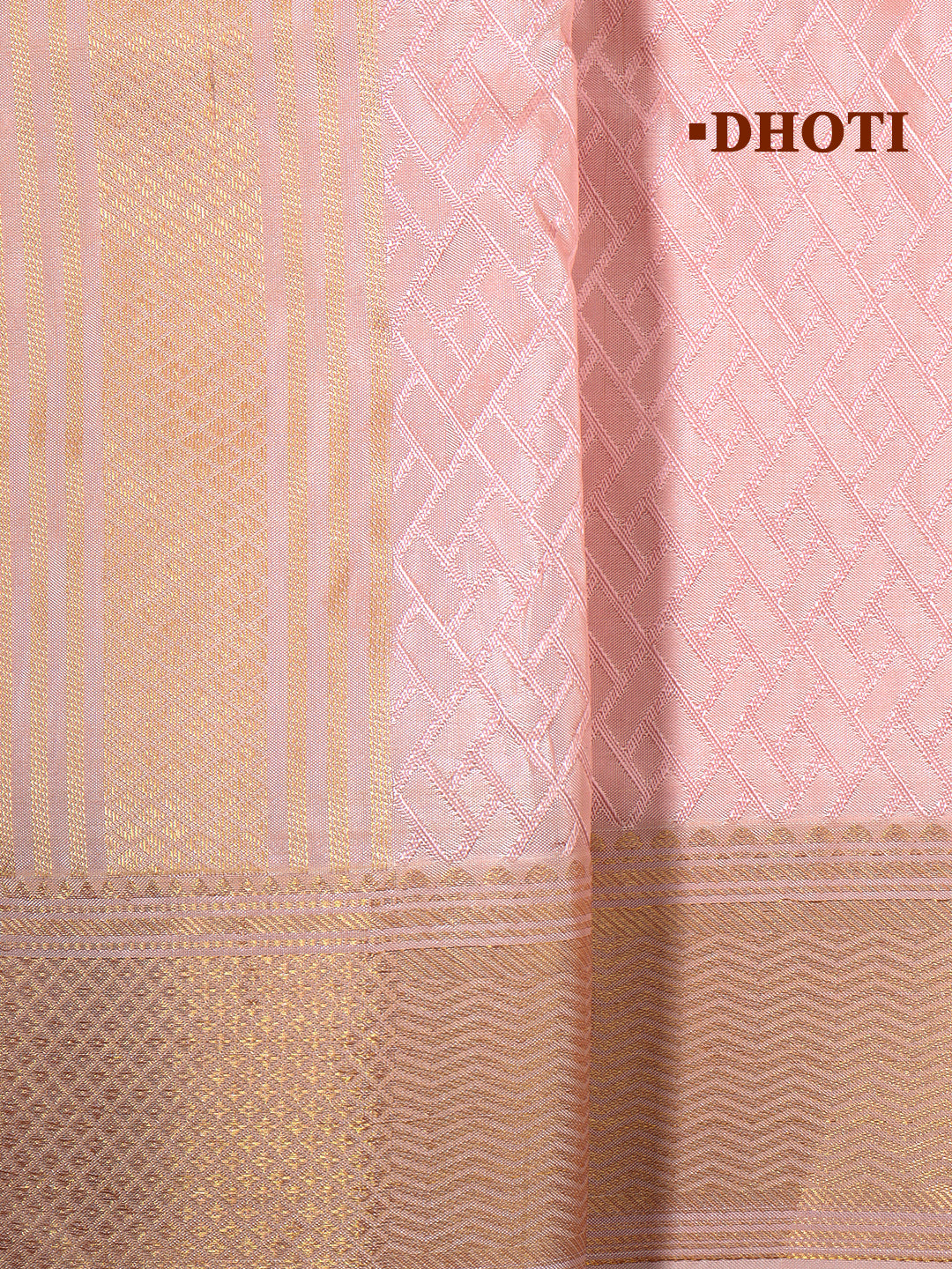 Men Art Silk Wedding Shirting Dhoti & Towel Set F.Rose Touch Tone TT26