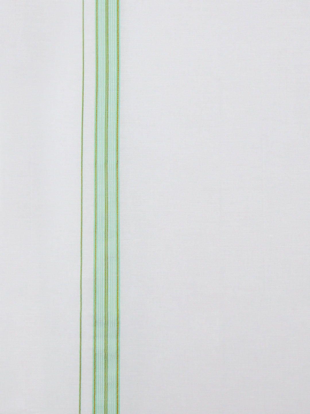 Men 100% Cotton Single Layer White Dhoti with Fancy Jari Border YGF03