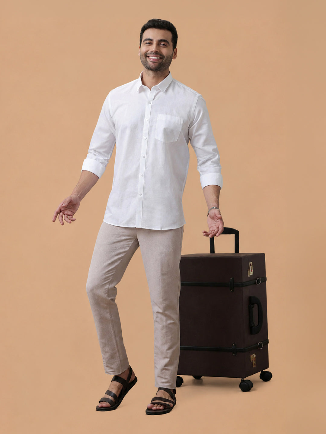 Cotton Linen White Shirt - Natural Texture & Comfort