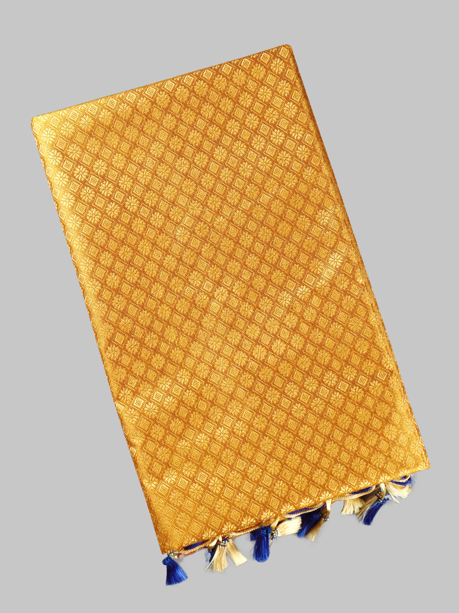 Ponnadai/Jari Shawl 508-Yellow