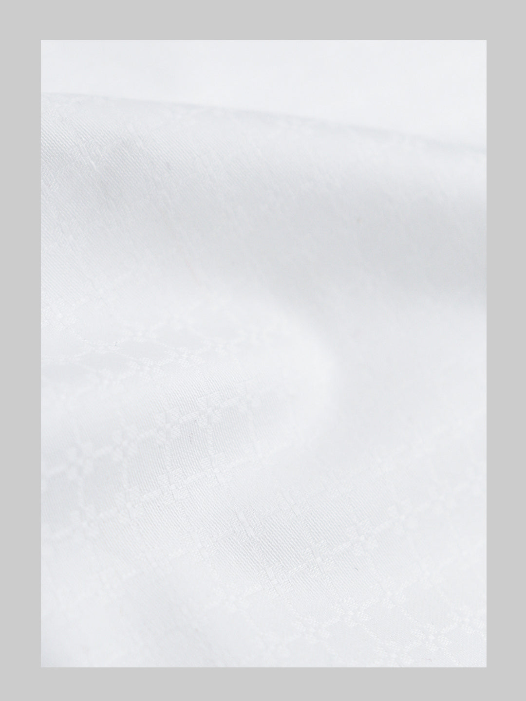 Men 100% Giza Cotton Self Design White Shirt Fabric Mosco Dobby C35