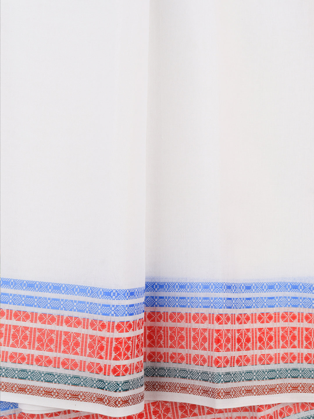 Men Cotton Red Fancy Border Panchakacham with Angavasthram Srirasthu(9+5) SR60