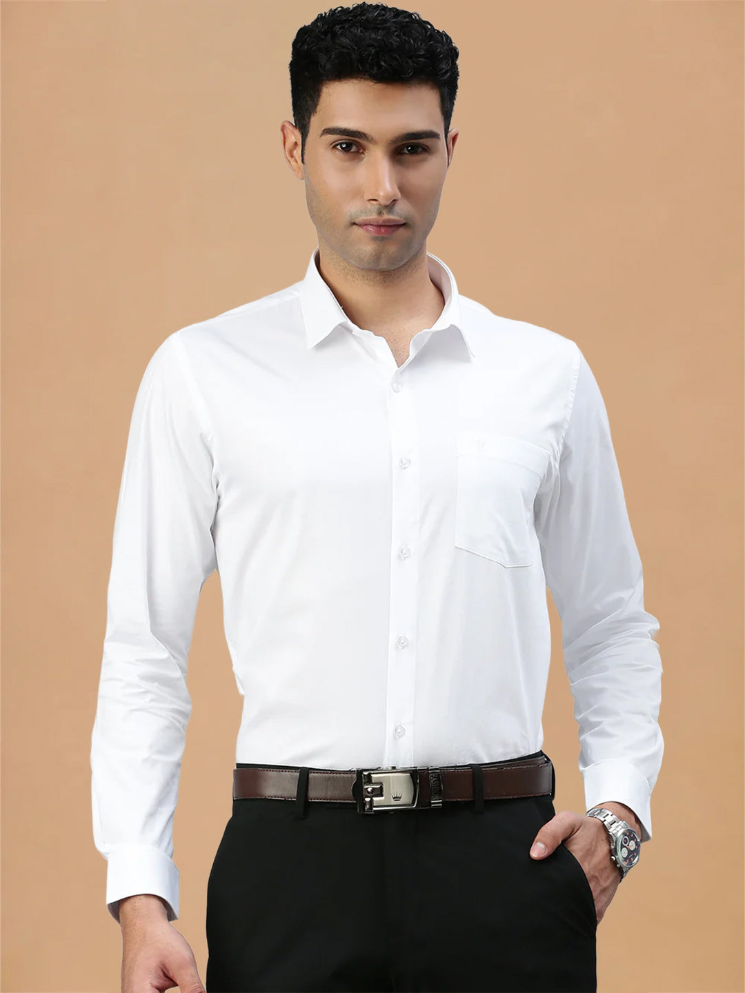 Starch Finish 100% Cotton White Shirt – Cool Cotton