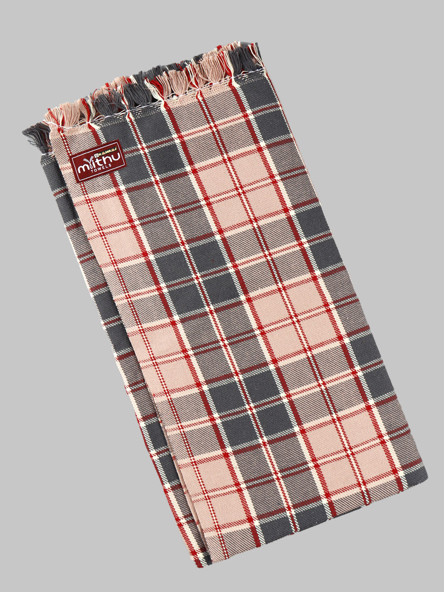 Highly Absorbent Cotton Colour Checked Bath Towel Hornet-View eight