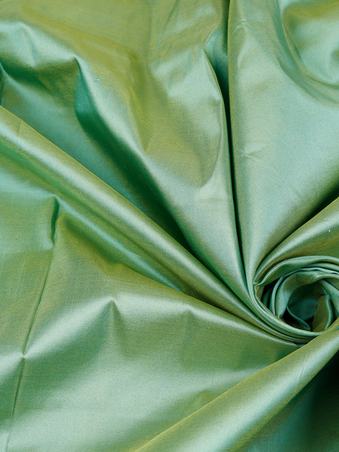 Mens Plain Double Shade Green Pure Silk 10 Meter Shirt Fabric-Pattern view