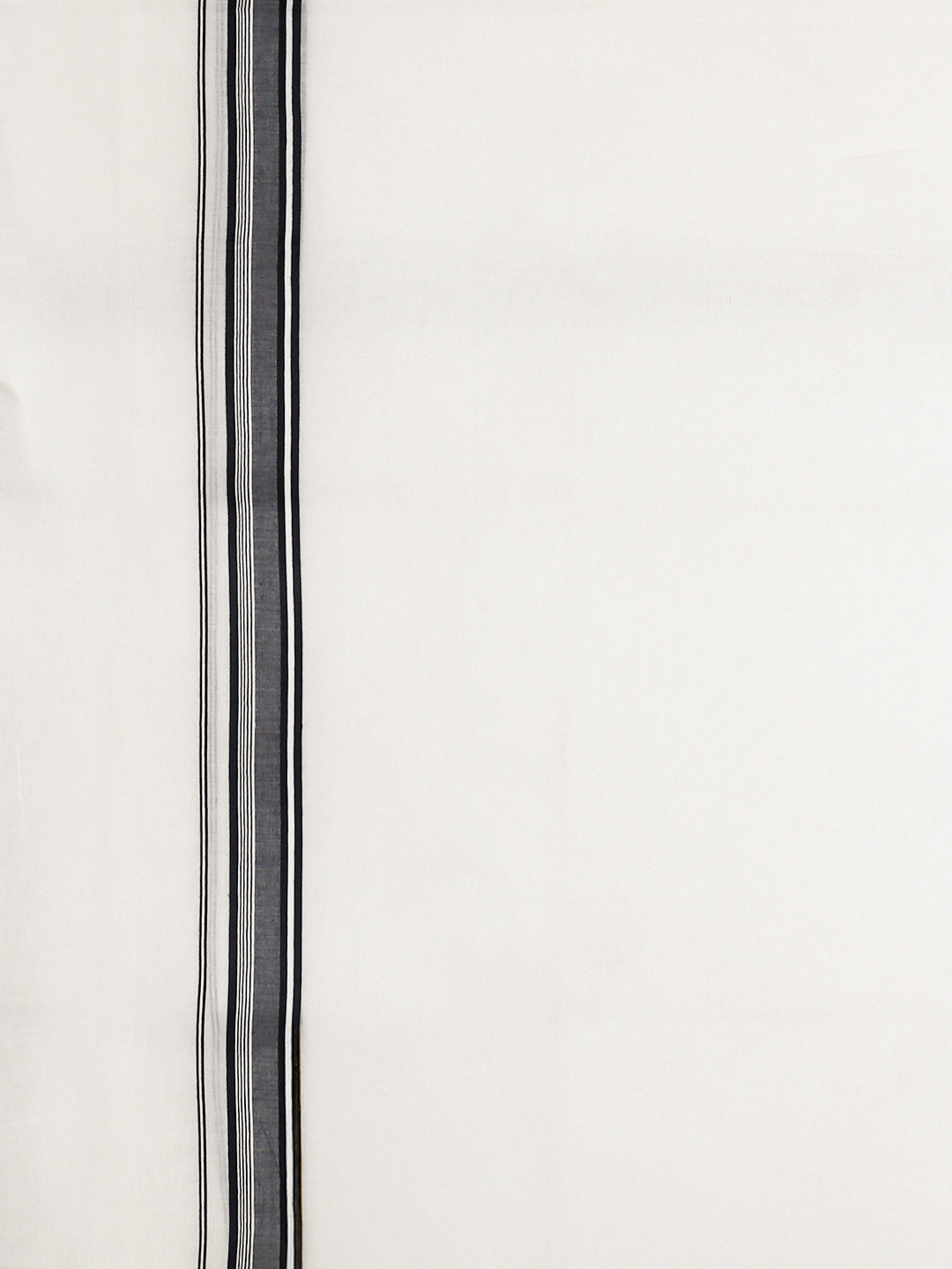 Men 100% Cotton Double Layer White Dhoti with Fancy Border RF03