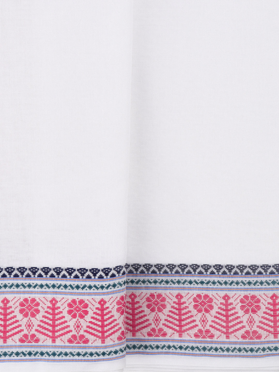 Men Cotton Pink Fancy Border Panchakacham with Angavasthram Srirasthu(9+5) SR54