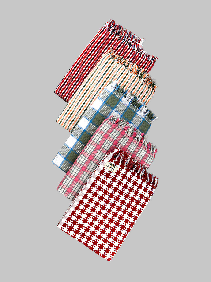 Kurunji Cotton Colour Bath Towel-Mix view