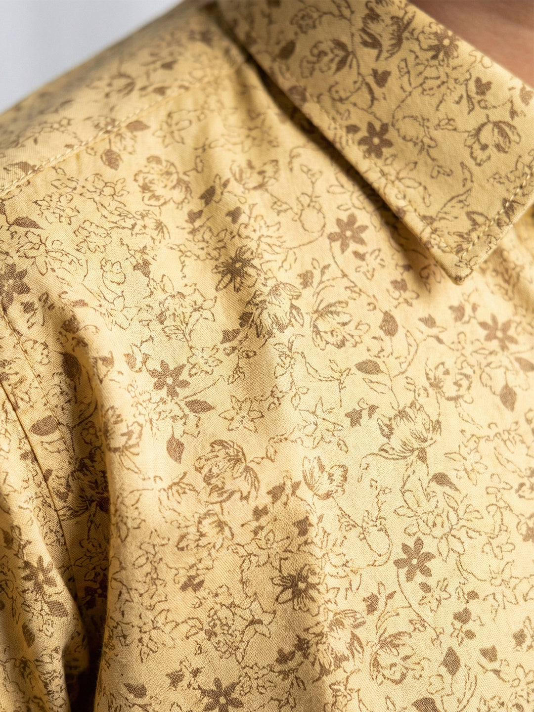 Men Sandal Matching Border Dhoti With Printed Shirt Set Fusion PS21