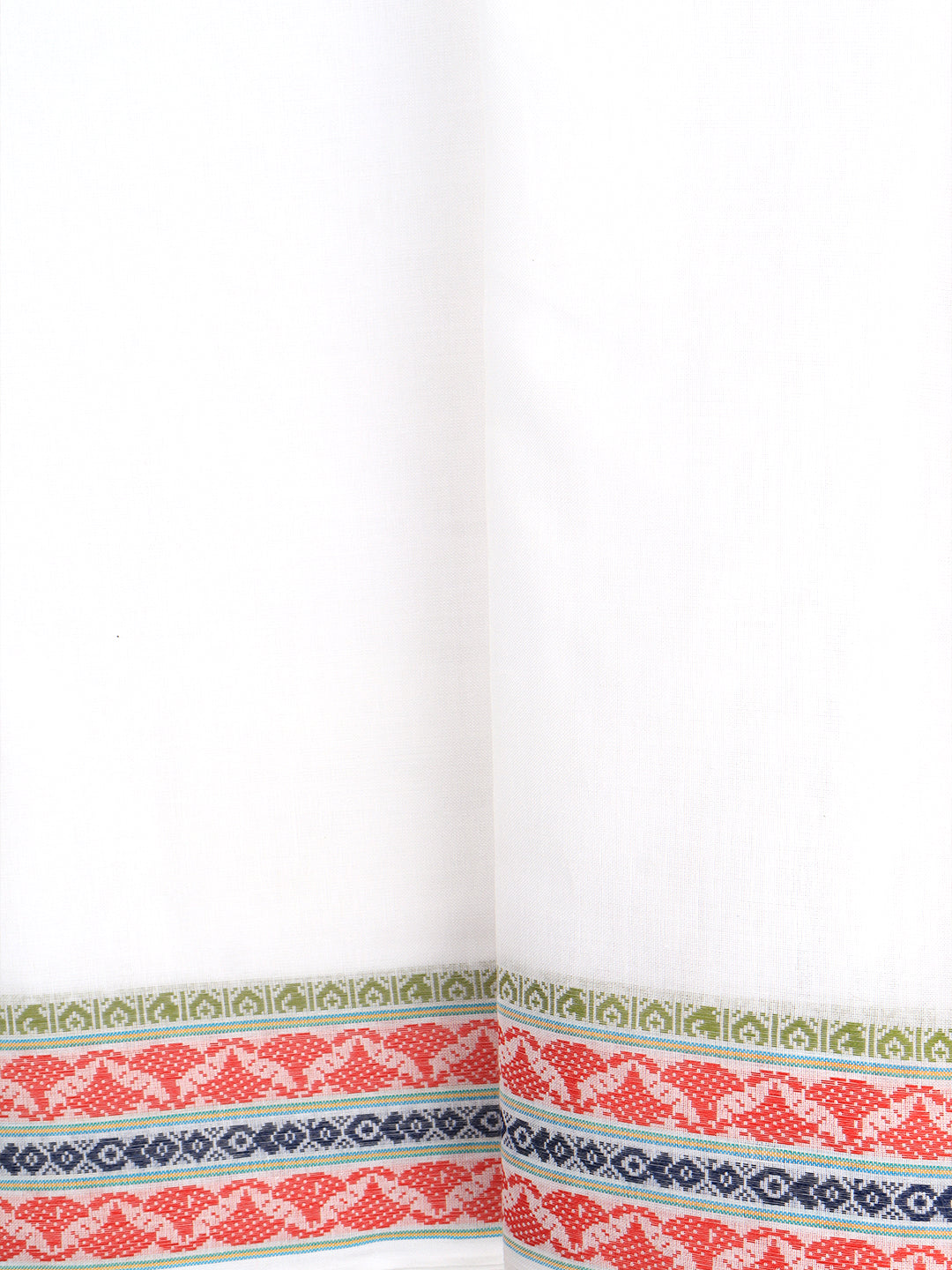 Men Cotton Red Fancy Border Panchakacham with Angavasthram Srirasthu(9+5) SR43