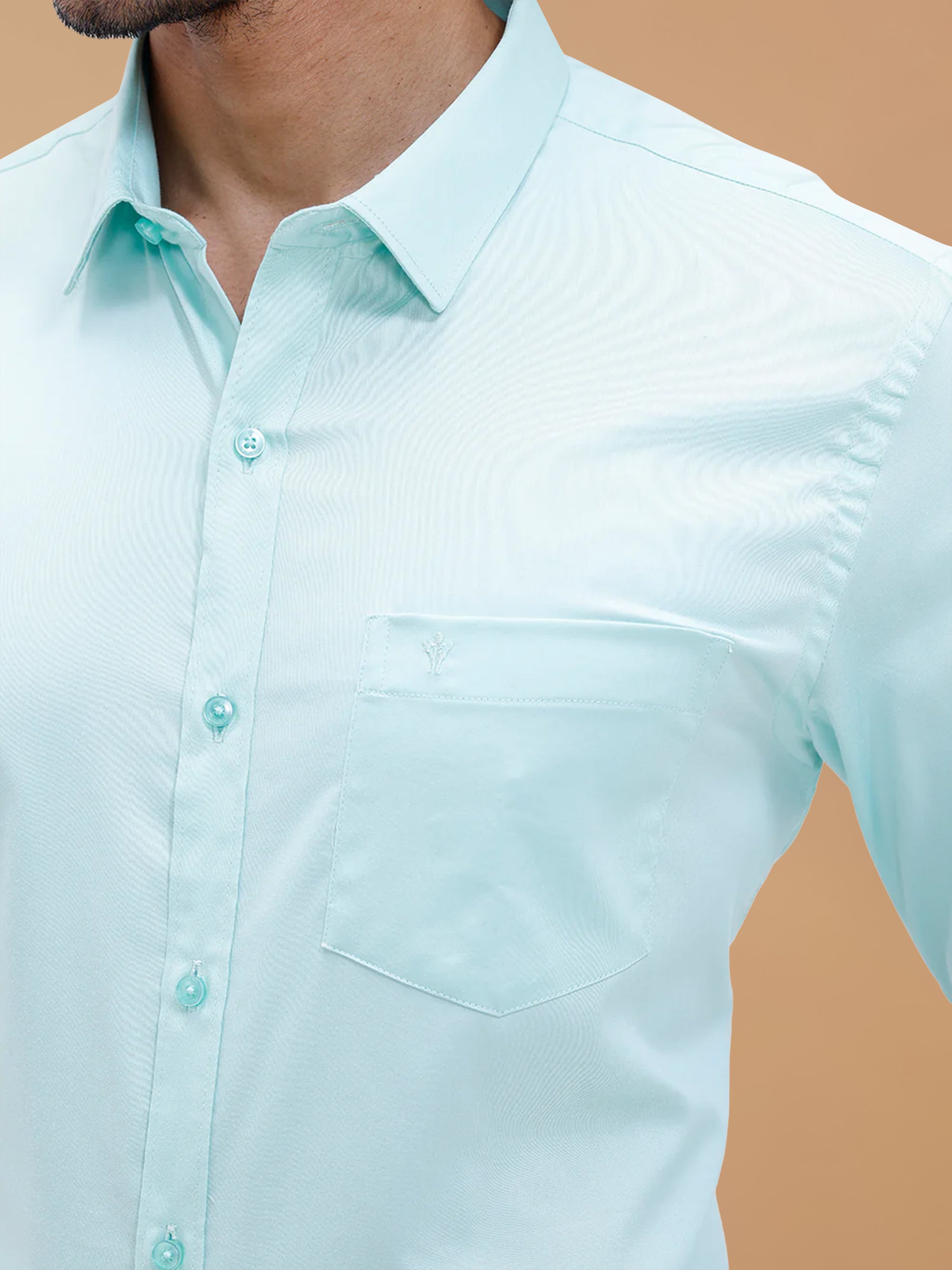 Cotton Rich Snowmint Green Regular Fit Shirt T53 ACT10