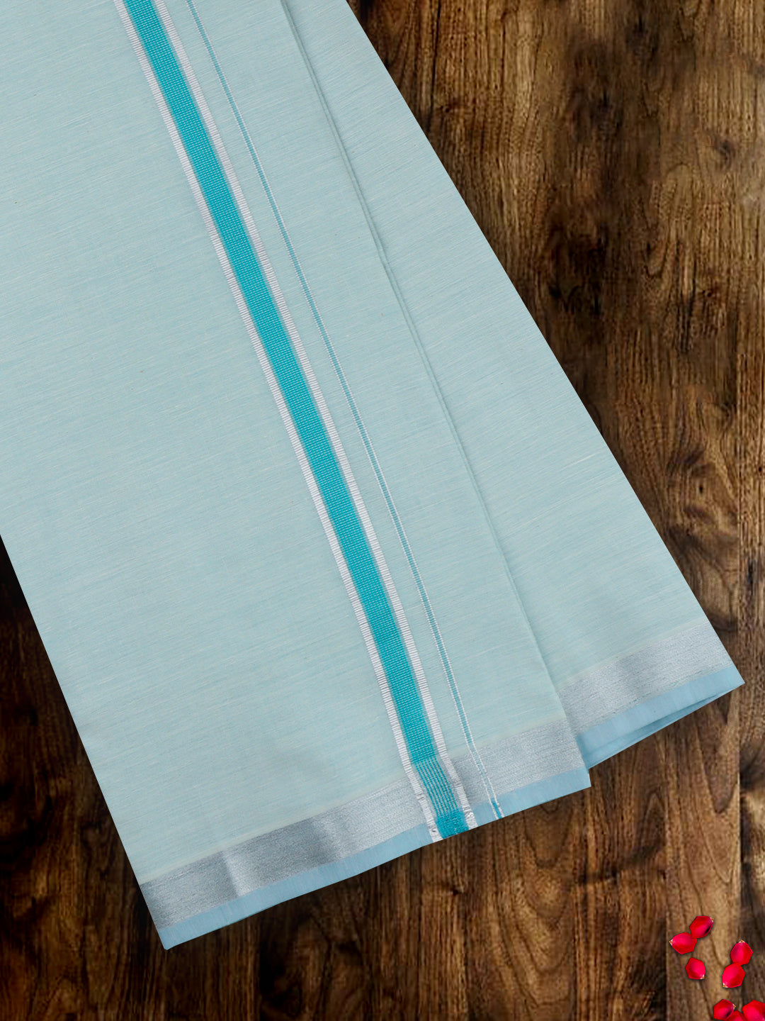 Men Tissue Green Dhoti & Shirt Fabric Celebrity Set