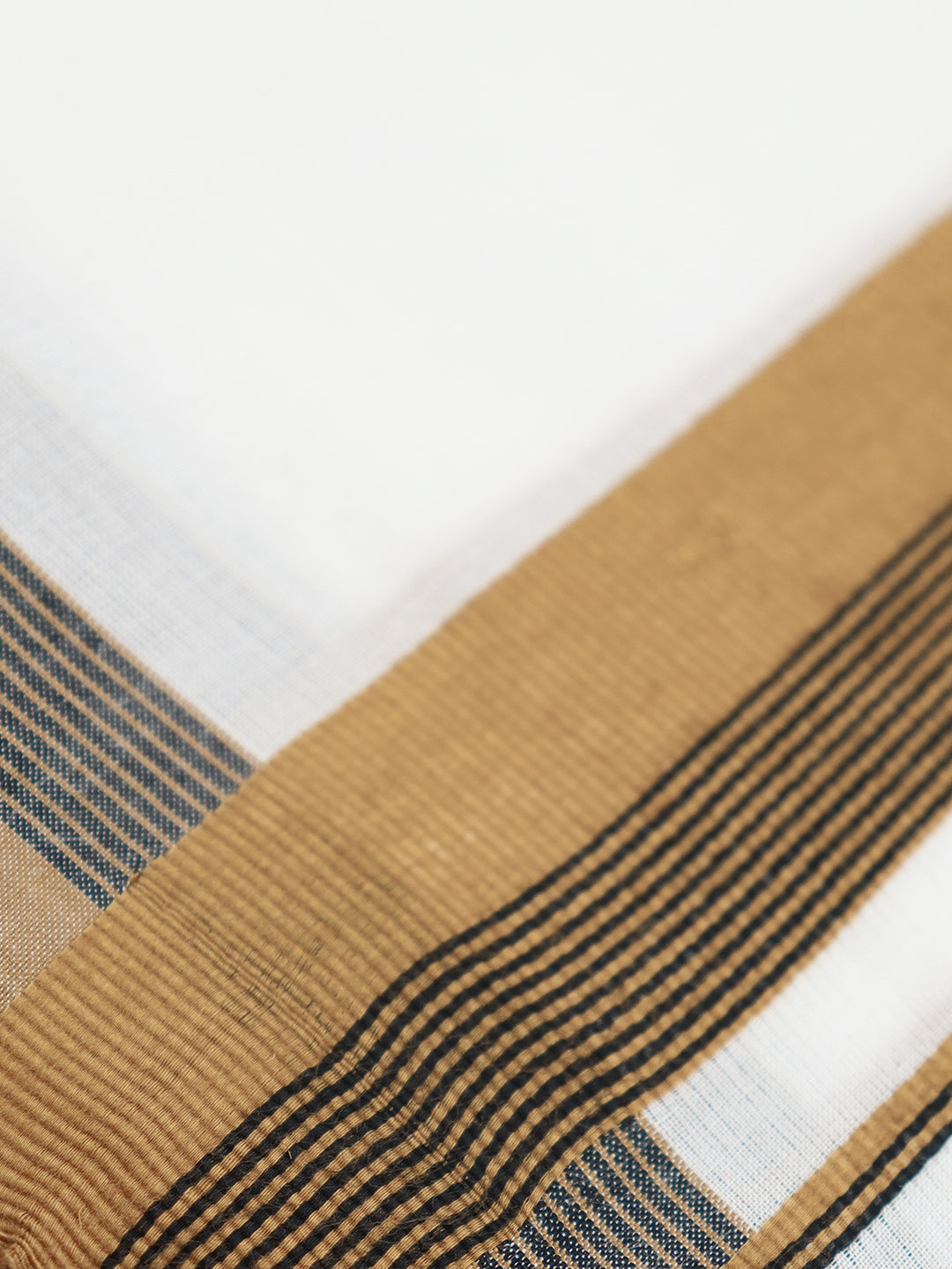 Men Premium Handloom White Dhoti with Fancy Border HLM100