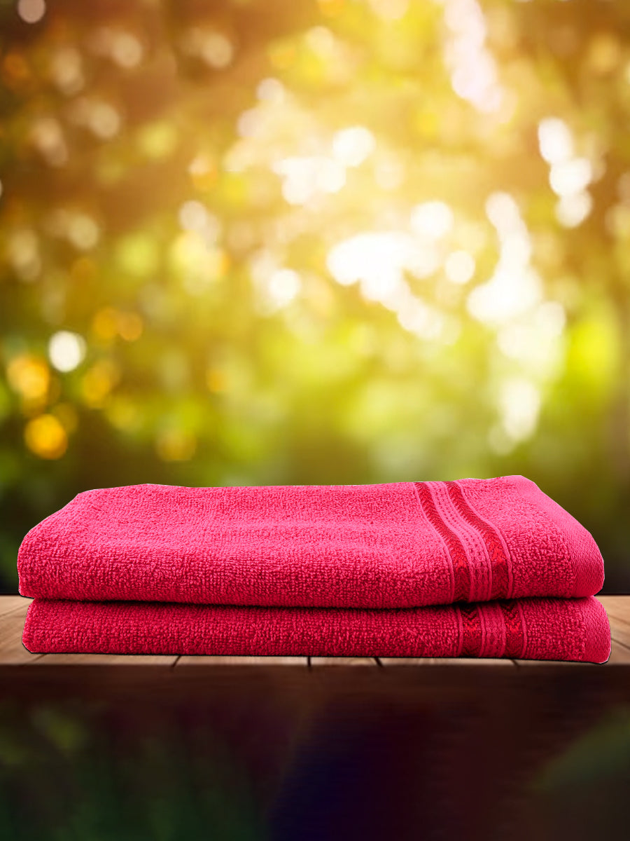 Premium Soft & Absorbent Dark Pink Terry Hand Towel HC10-view one