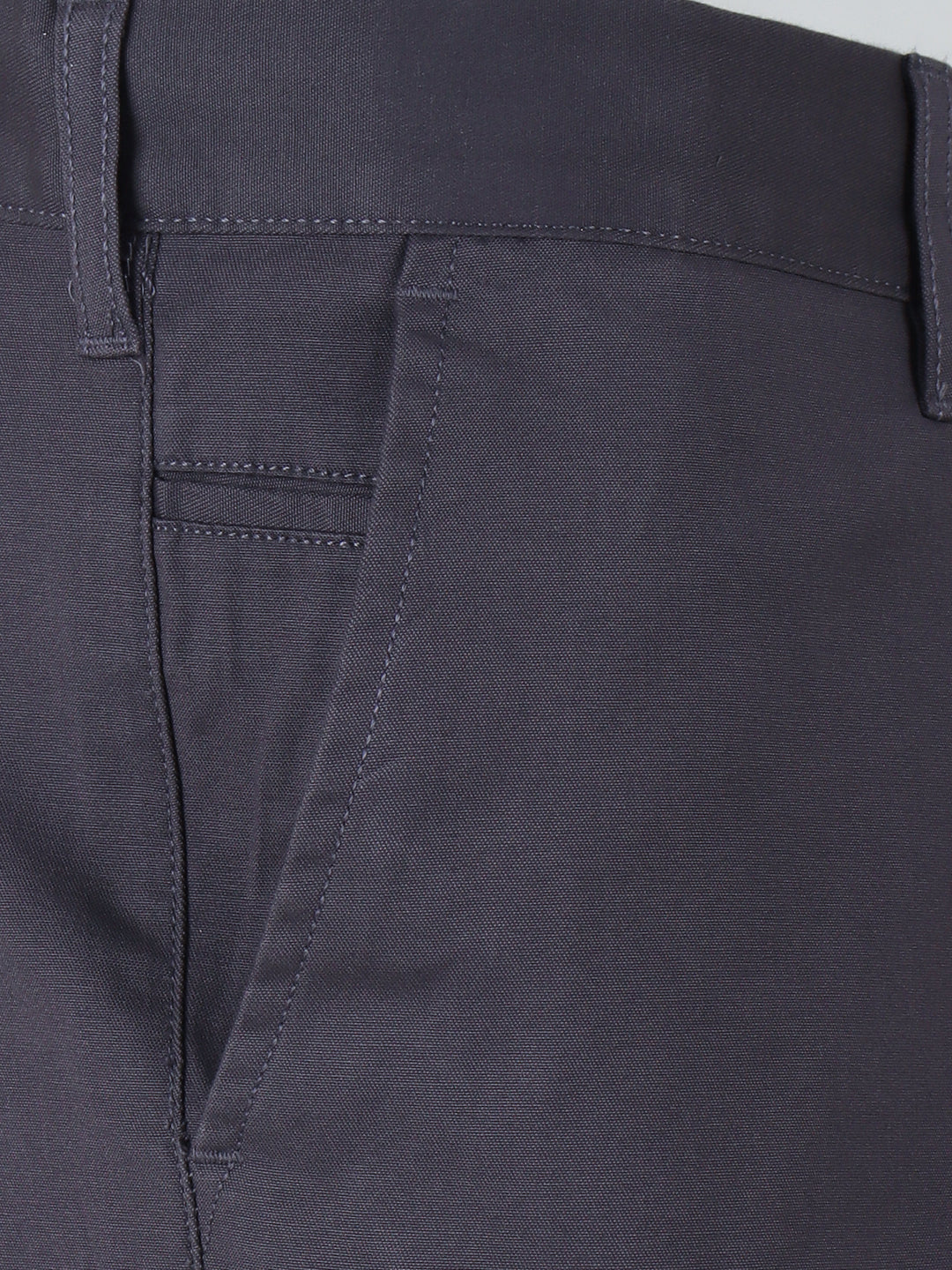 Men Cotton Lycra Cement Grey Smart Fit Pant Zara