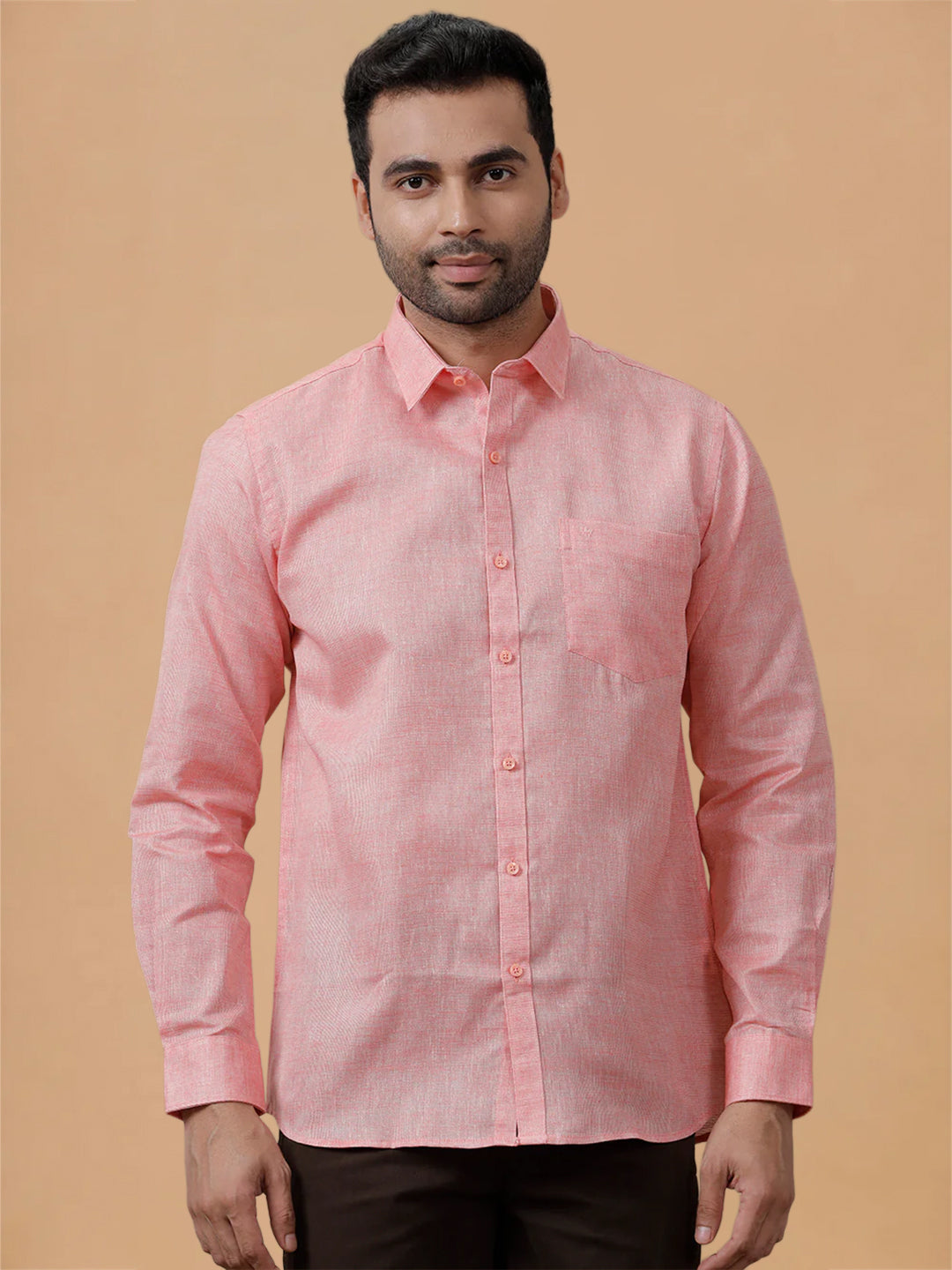 Cotton Rich LT Pink Regular Fit Shirt T3 CV11