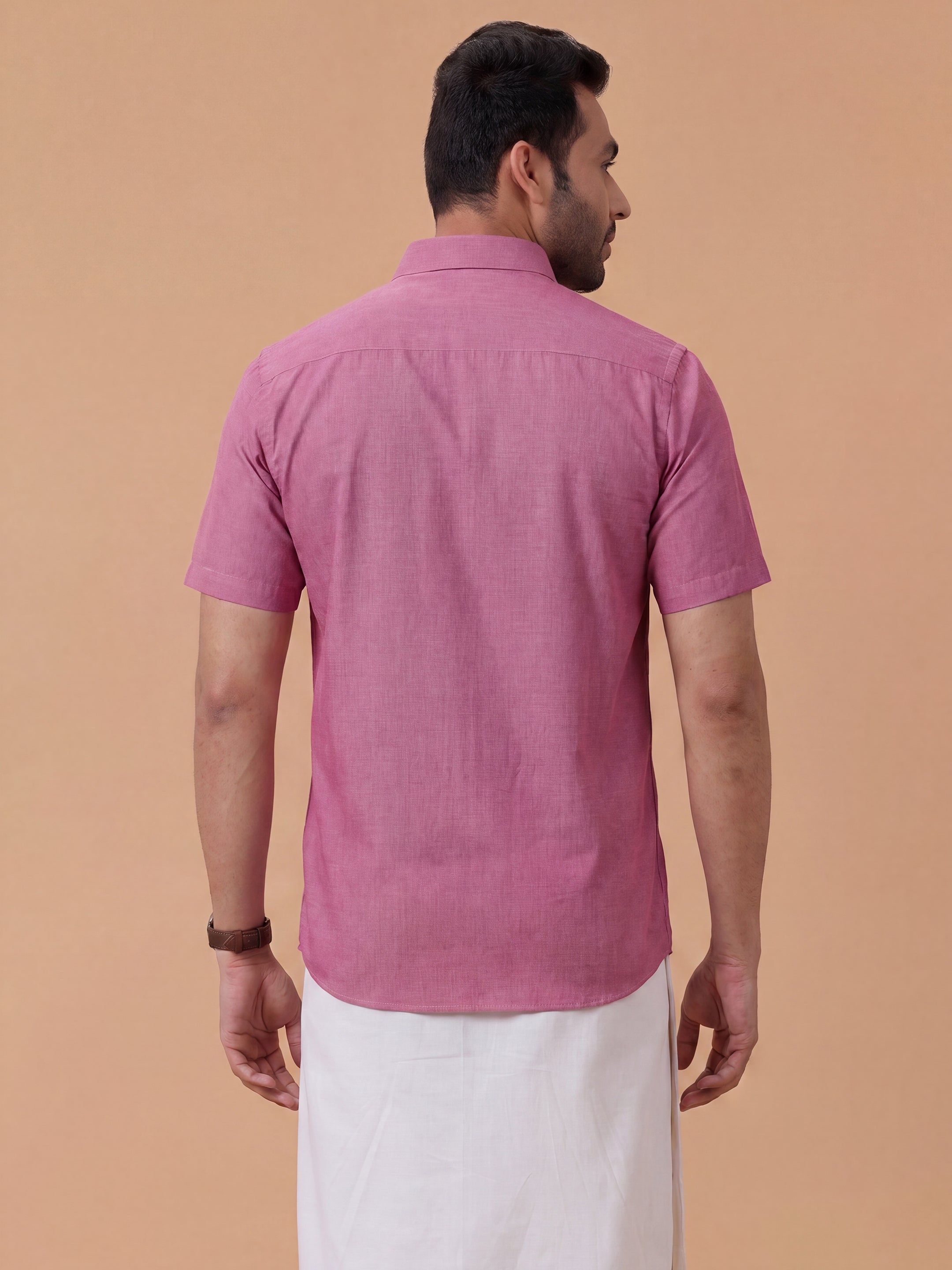 Cotton Rich Purply Pink Regular Fit Shirt T1 GC16