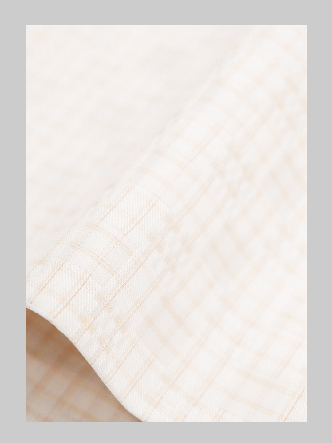 Men 100% Giza Cotton Checked White with Brown Shirt Fabric Jackpot