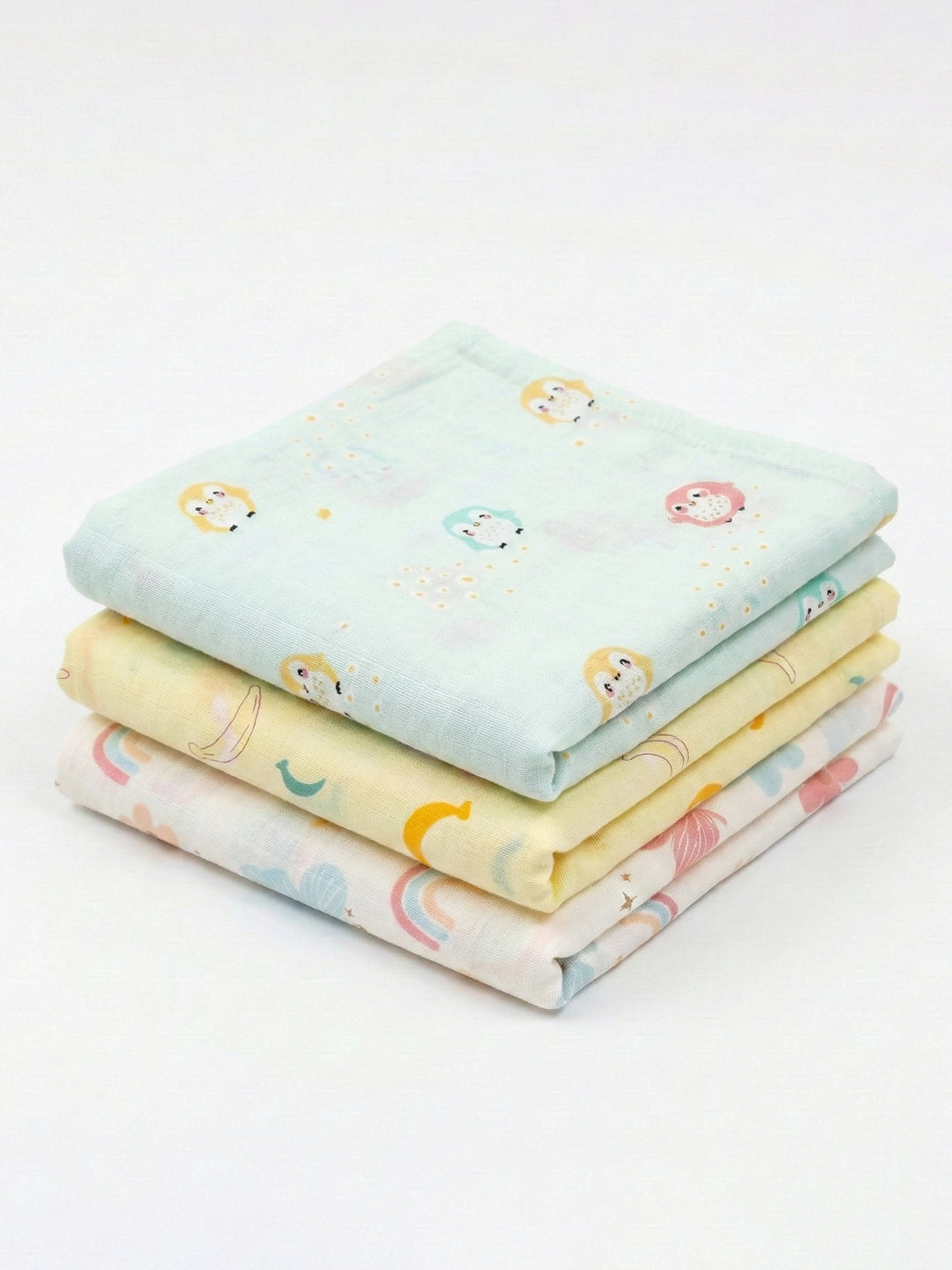 Ultra Soft Newborn Baby Wrapping Cloth (Pack of 3) Lightweight & Breathable Cotton | 1m x 1m