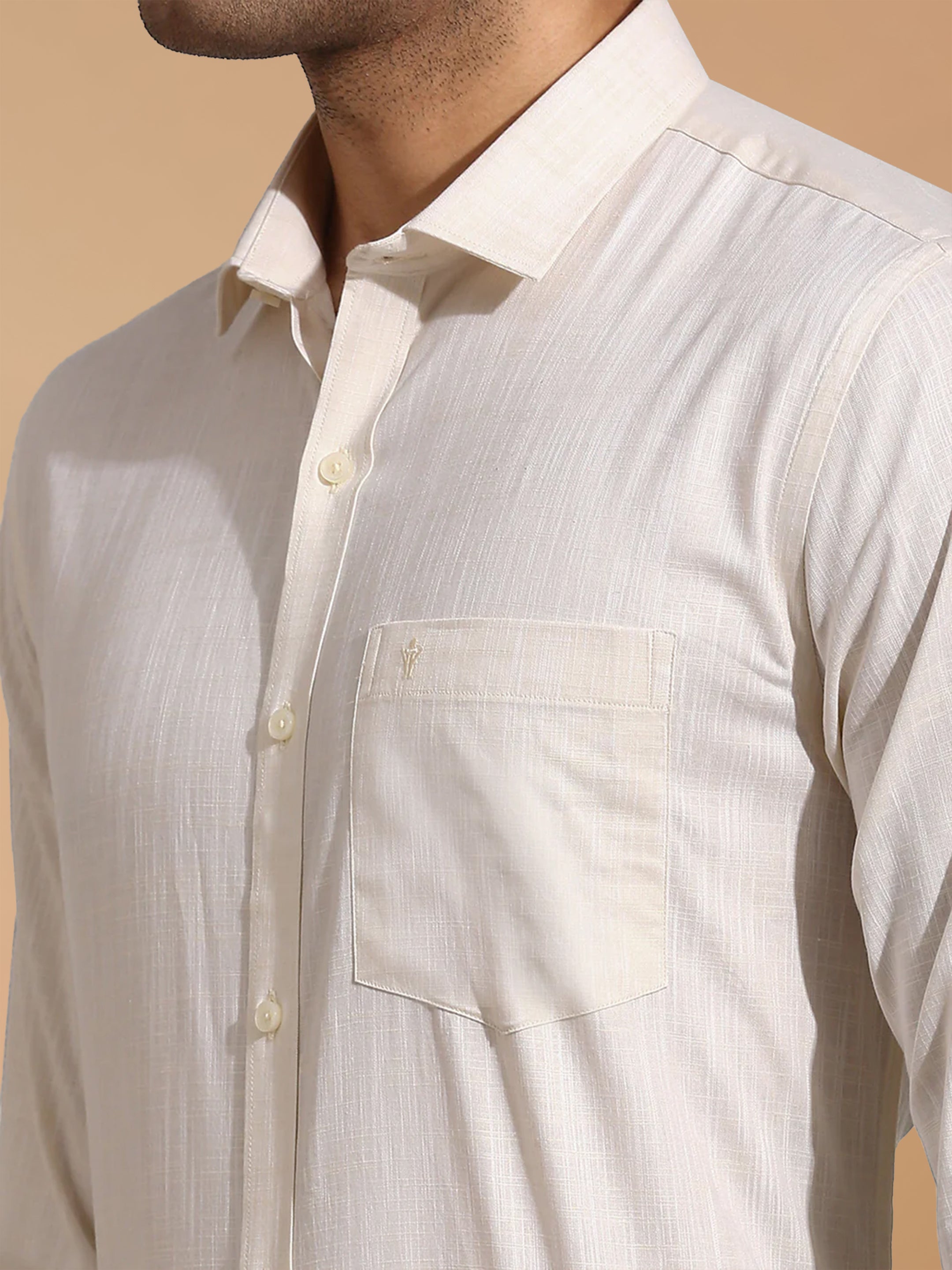 100% Cotton Cream Smart Fit Shirt CL2 GT36
