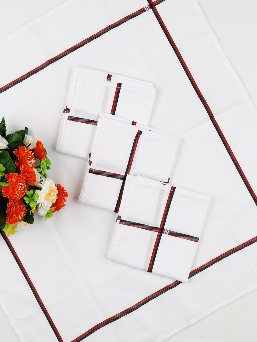 Good Feel DMK Handkerchief White ( 5 PCs Pack )-Close view
