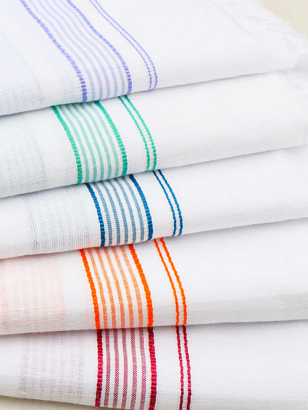 100% Cotton White Bath Towel Flint Fancy Pack of 2