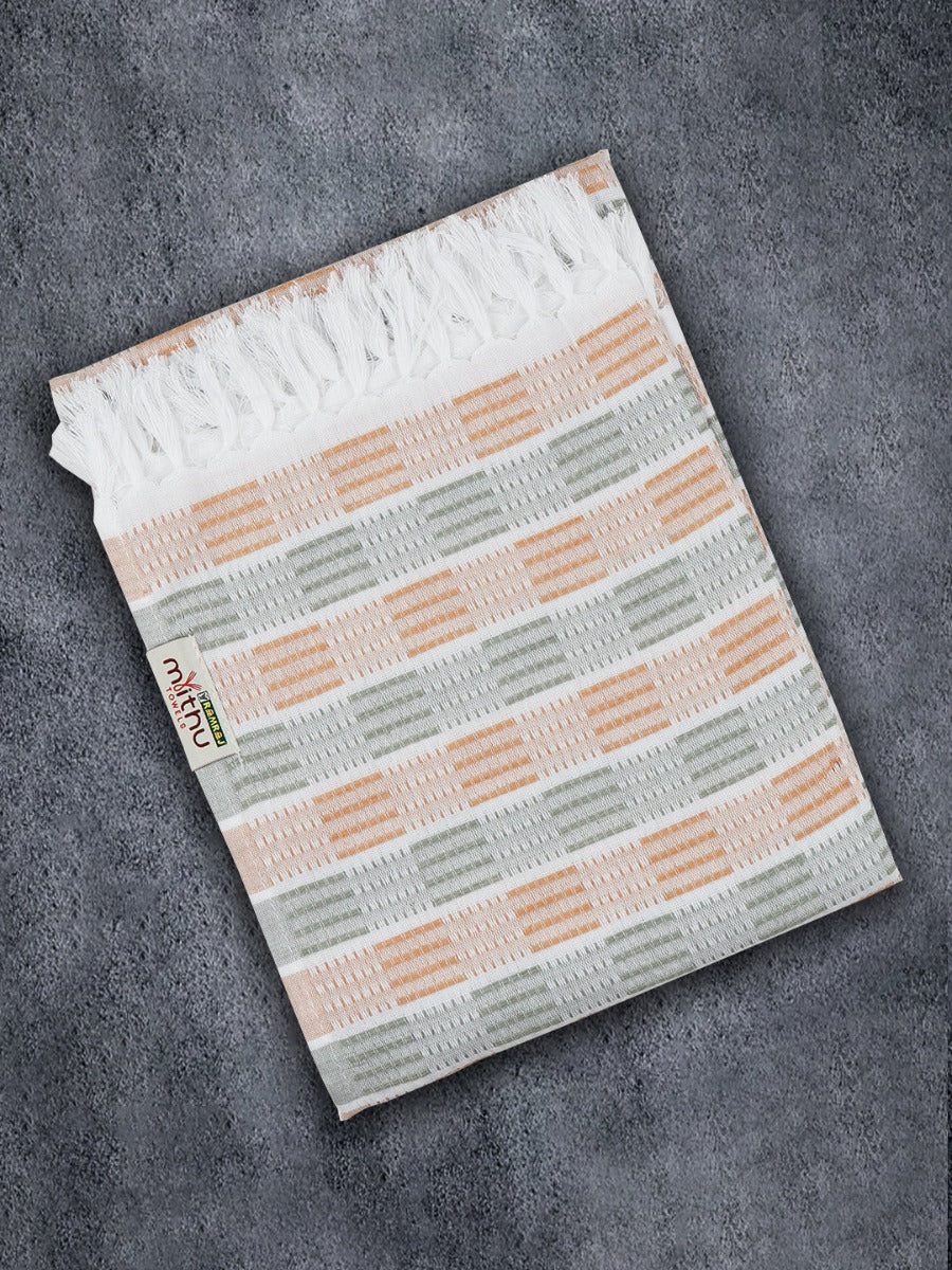 100% Cotton Checked Bath Towel Signature Pack of 3 1108