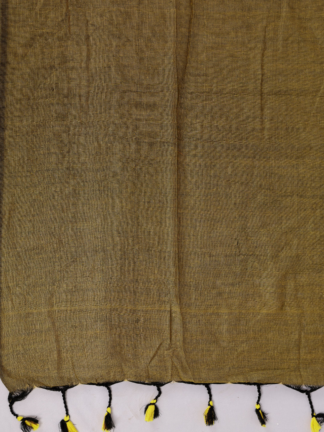 Women Pure Cotton Mustard Yellow Saree PCS287