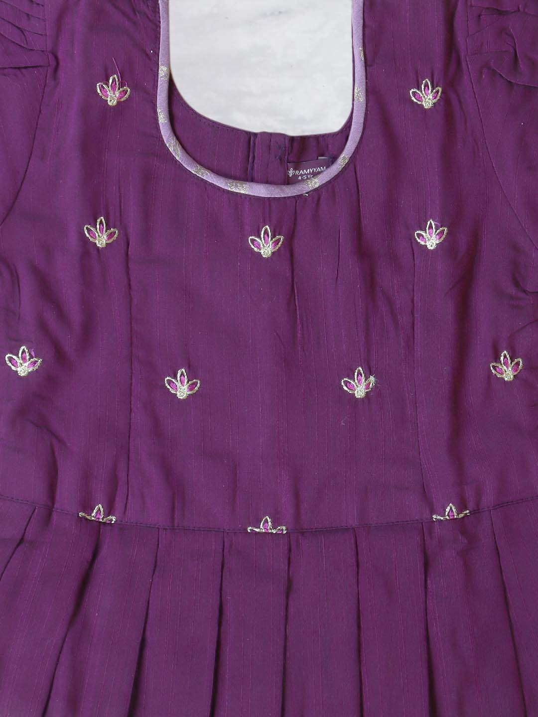 Girls Traditional Skirt Set Violet with Purple GPS21