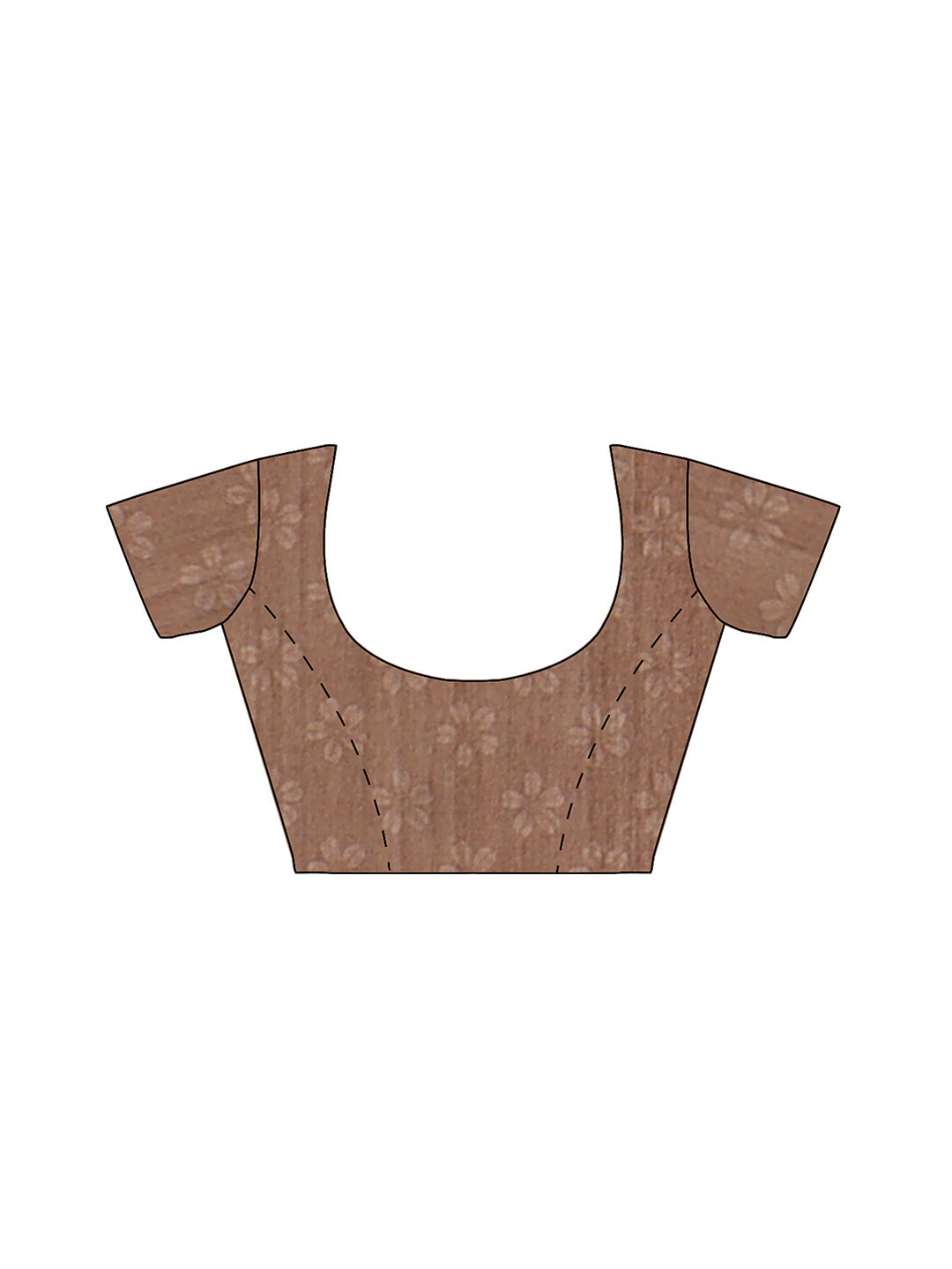 Women Peach Semi Tussar Printed Saree ST252