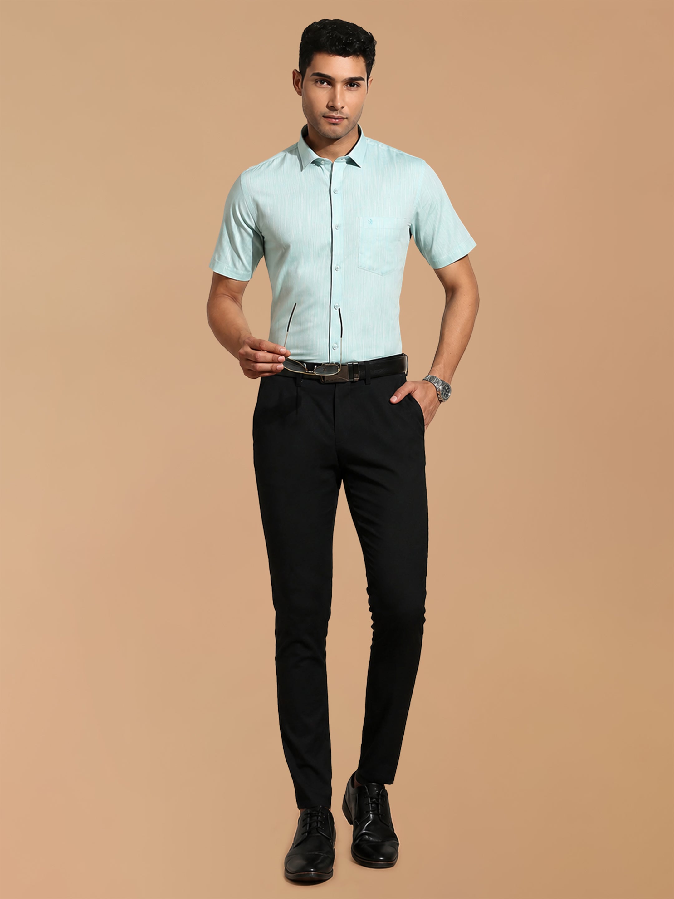 100% Cotton Blue Smart Fit Shirt CL2 GT35