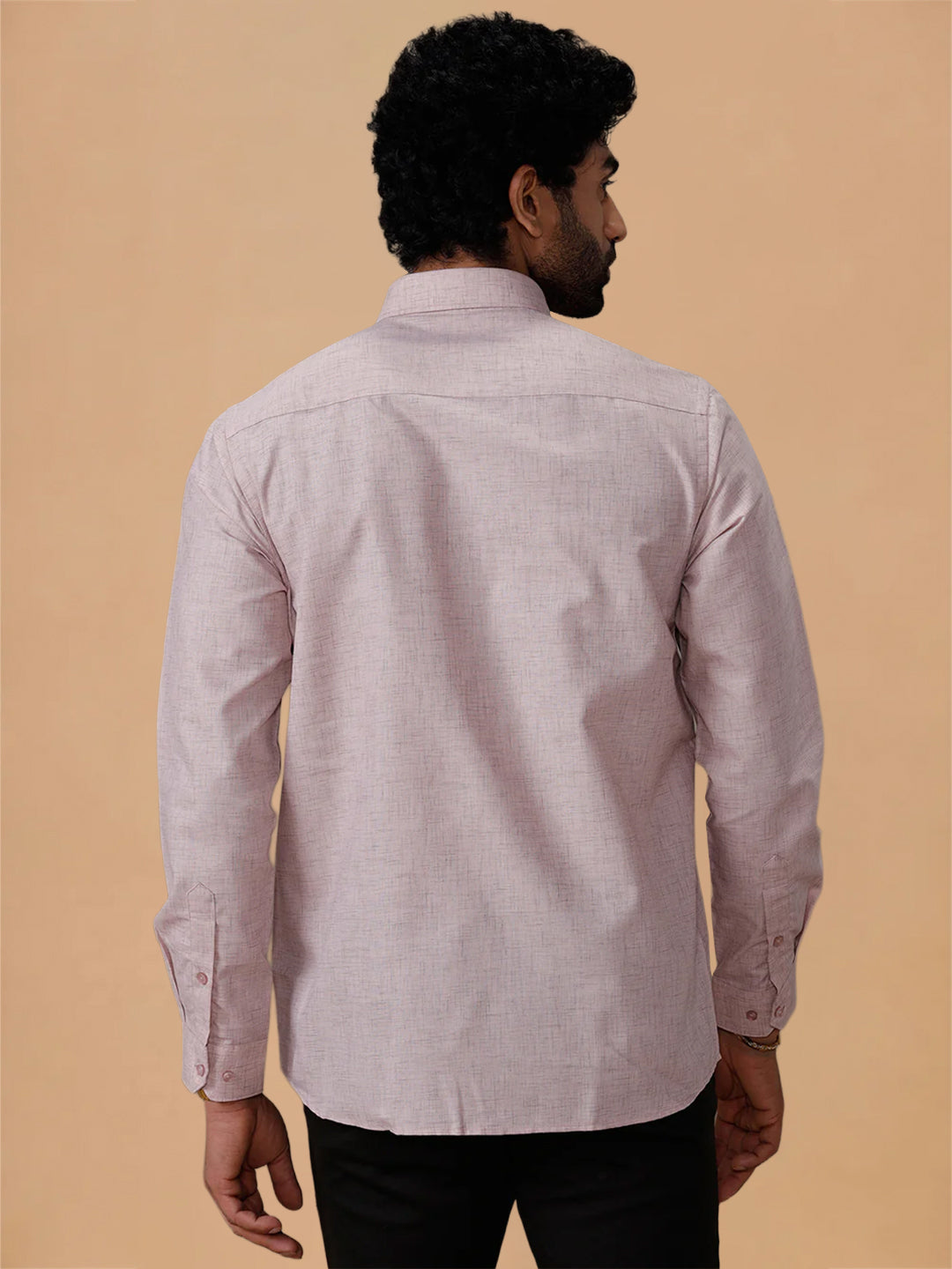 Cotton Rich Pinky Brown Regular Fit Shirt Trendy 8 YH7