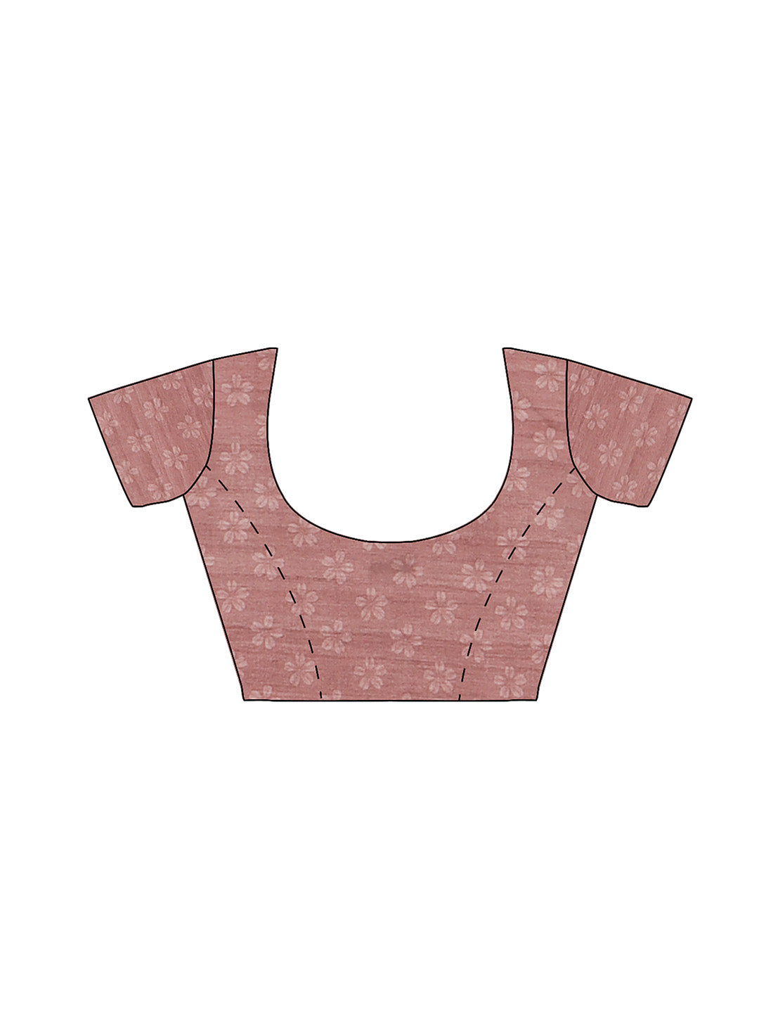 Women Peach Semi Tussar Printed Saree ST253