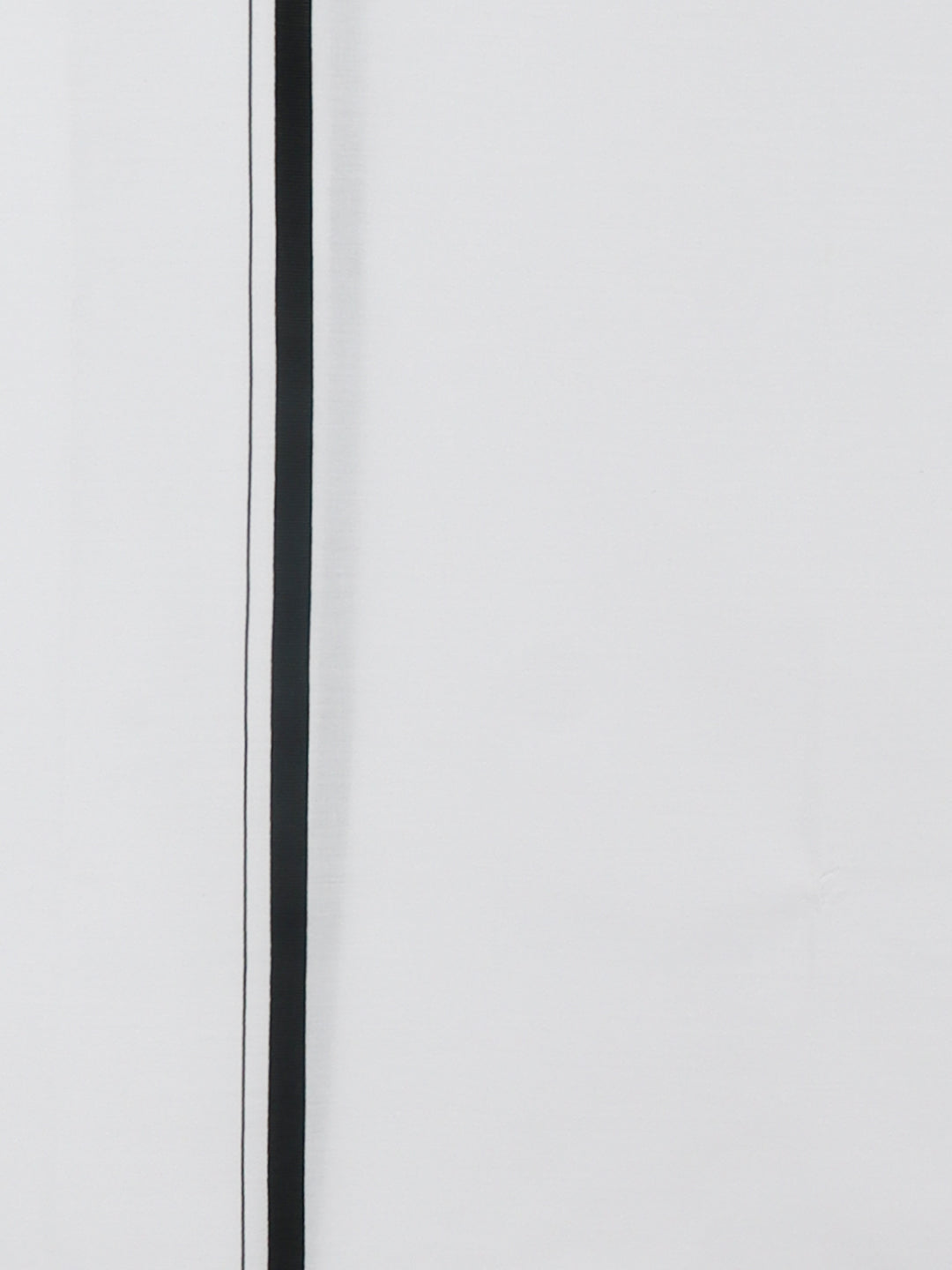 Men Cotton Blend Single Layer White Dhoti with Black Border Amul