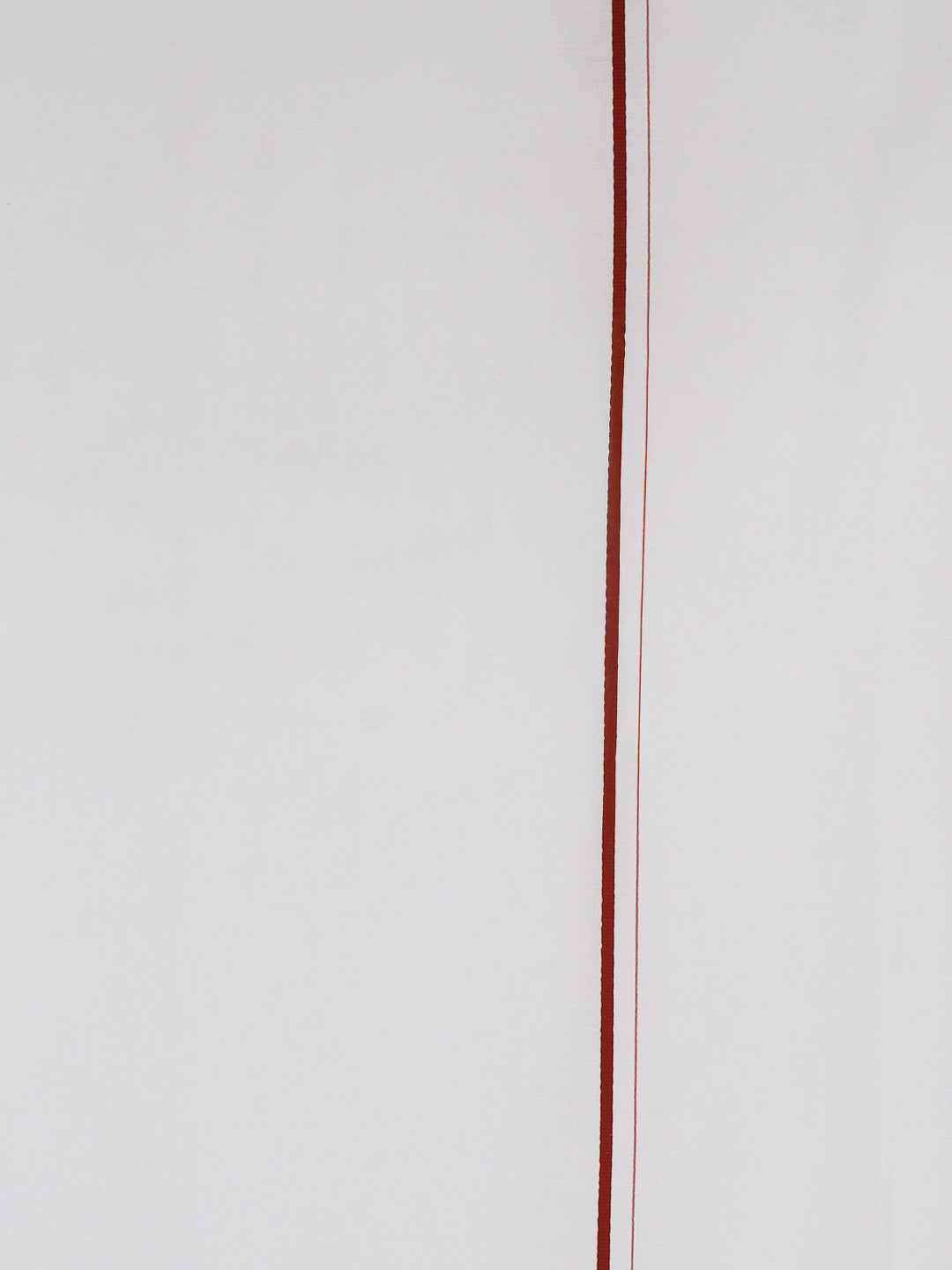 Men Cotton Blend 8-Meter White Dhoti with Assorted Border