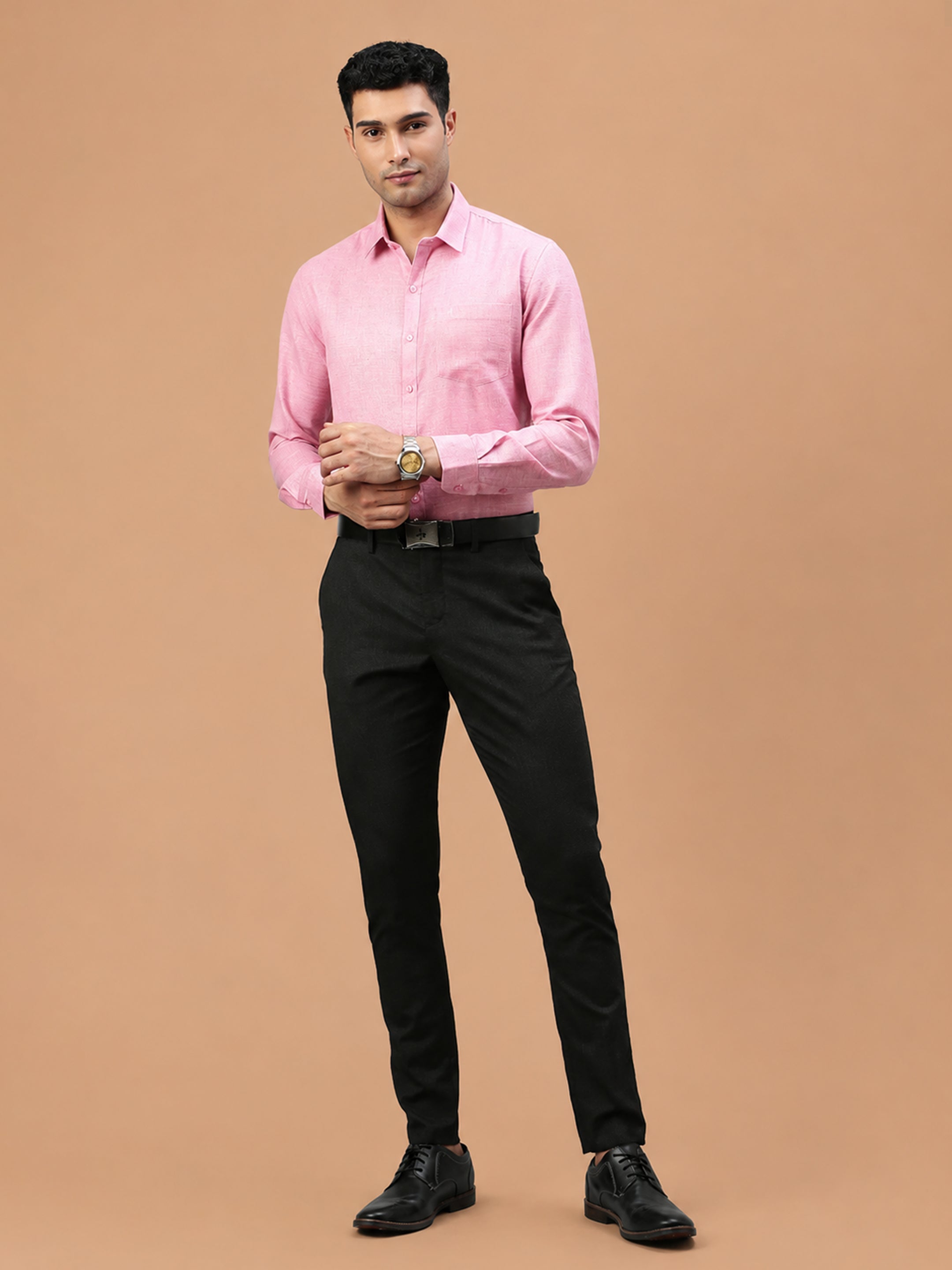 Cotton Rich Purply Pink Regular Fit Shirt T7 CG13