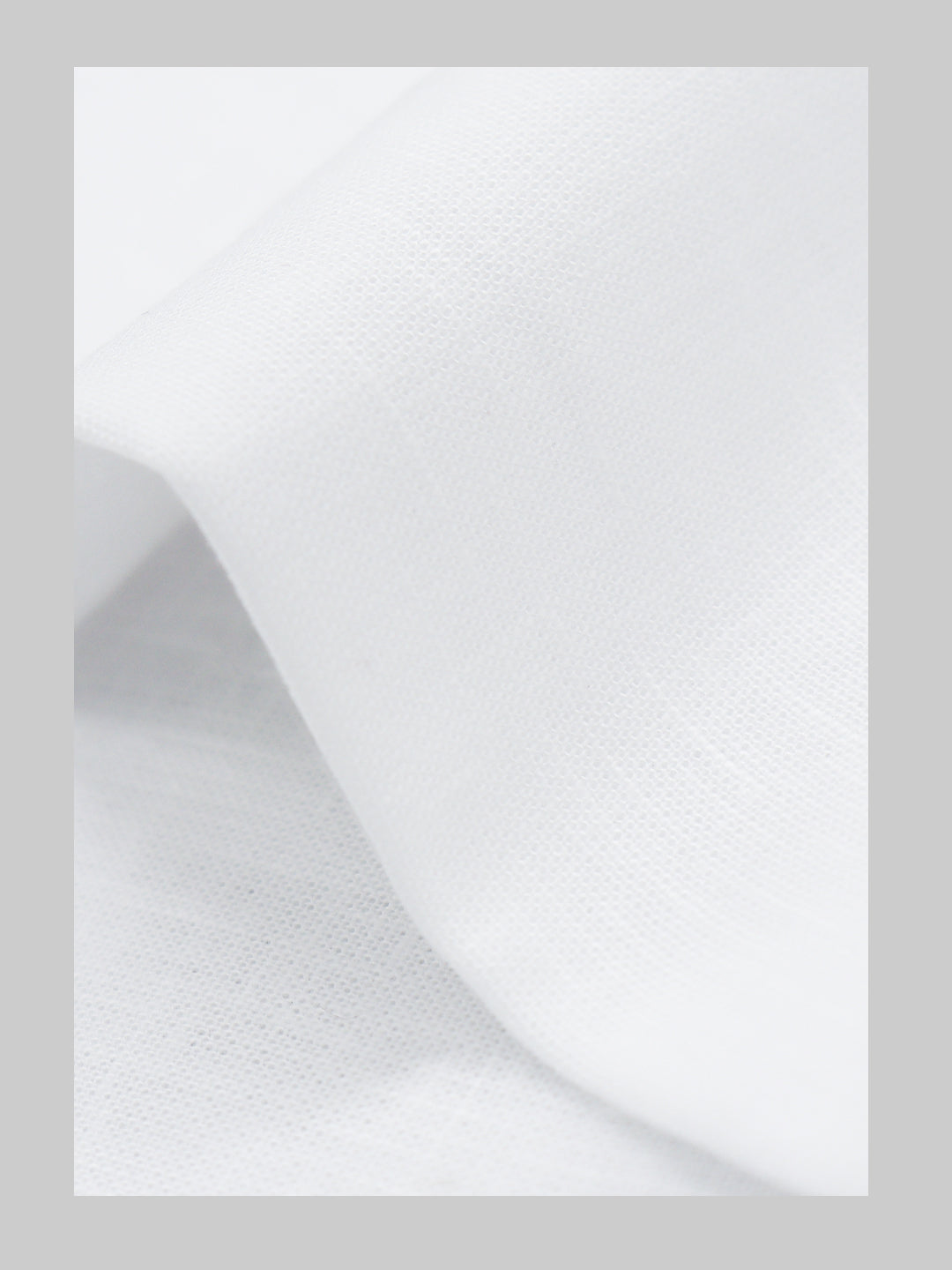 Cotton Blend Self Design White Shirt Fabric Twenty Bit