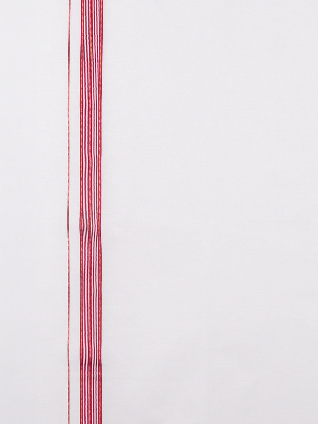 Men 100% Cotton Single Layer White Dhoti with Fancy Jari Border YGF01