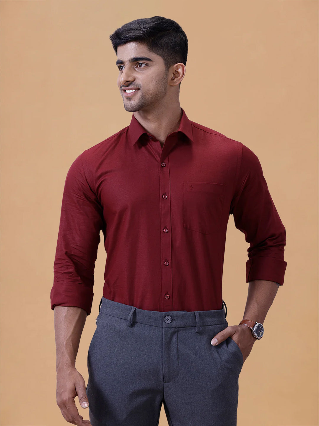 Cotton Rich DK Berry Red Regular Fit T64 ANT8
