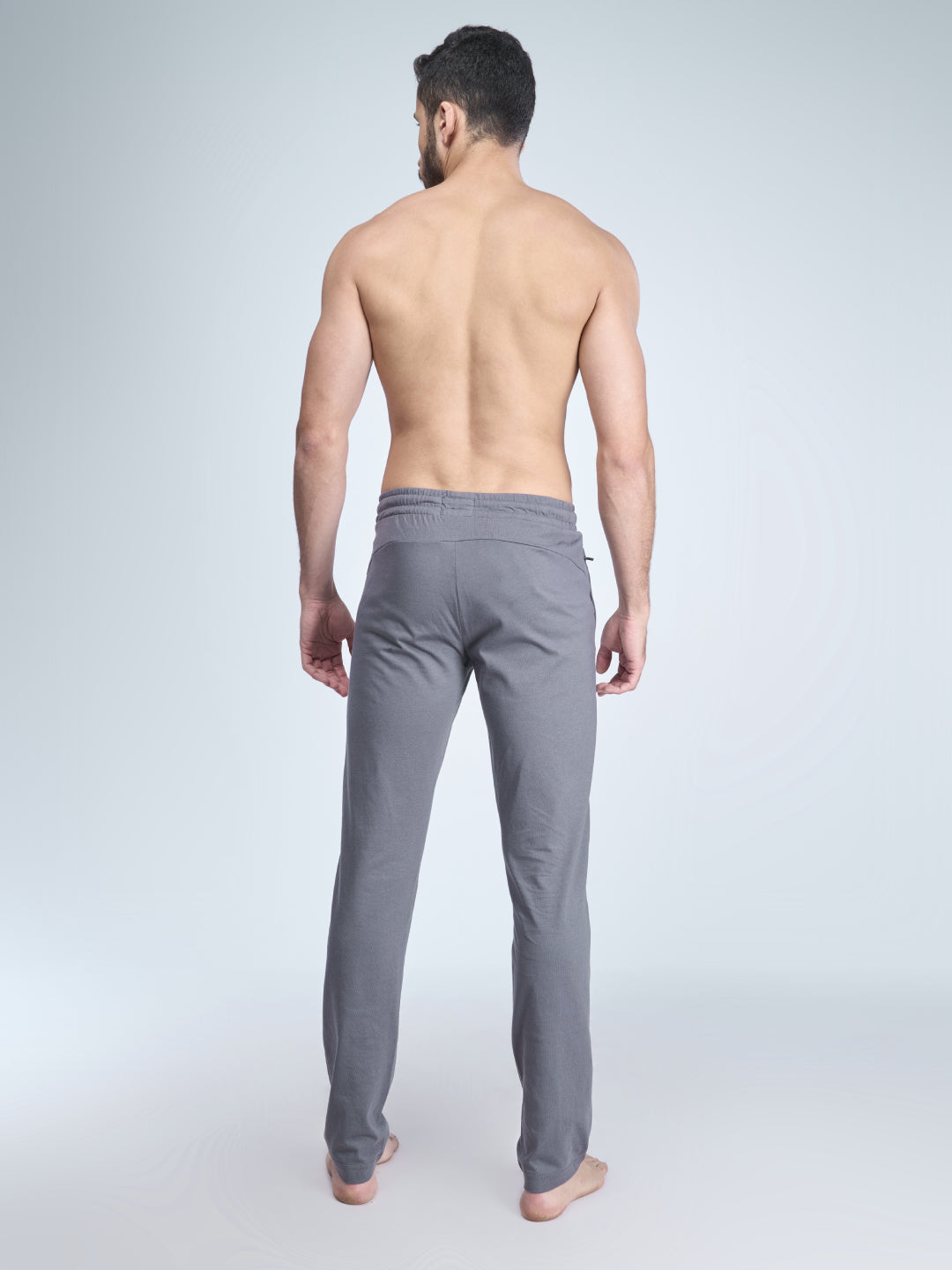 Men Combed Cotton Rich Track Pant with Side Pockets Dark Grey ETK5
