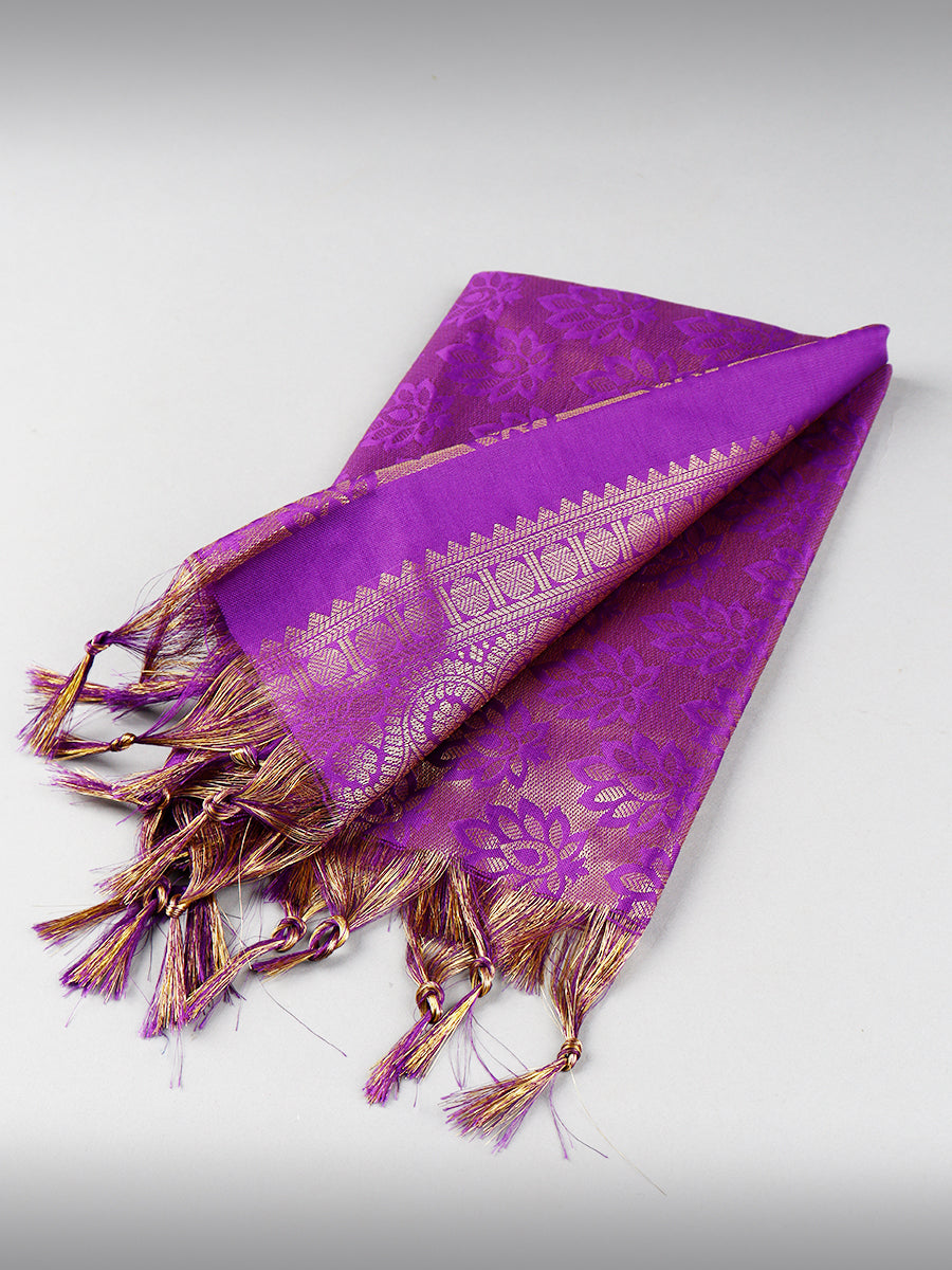 Jari Shawl/Ponnadai 001-Purple