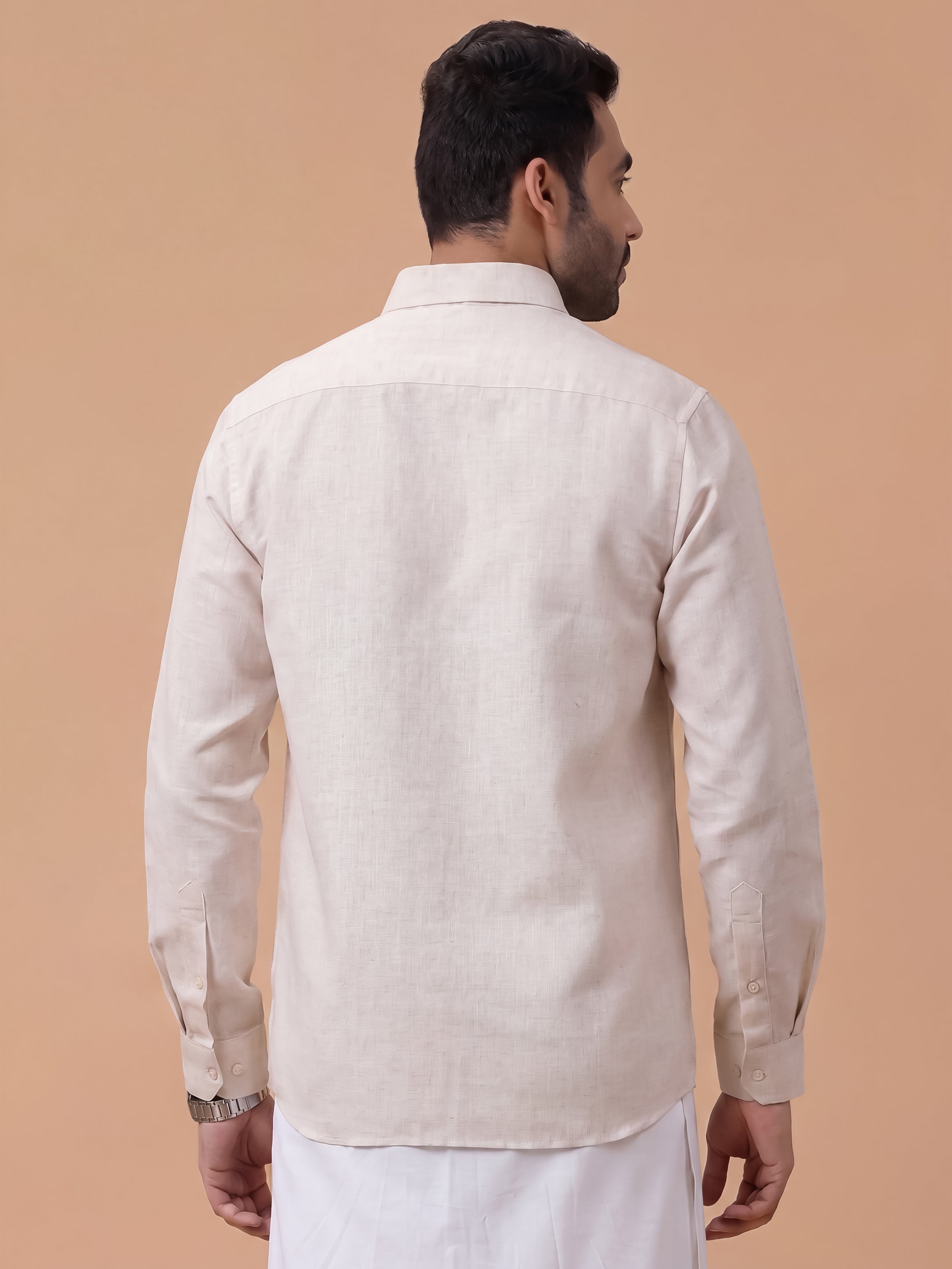 Cotton Rich Orange Regular Fit Shirt T25 TA7