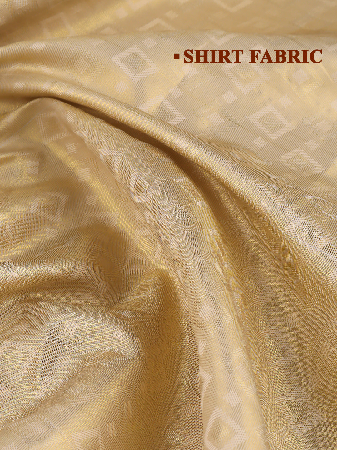 Men Art Silk Wedding Set Dhoti Shirting & Towel Set Gold Brahmotsavam B13(3*1)