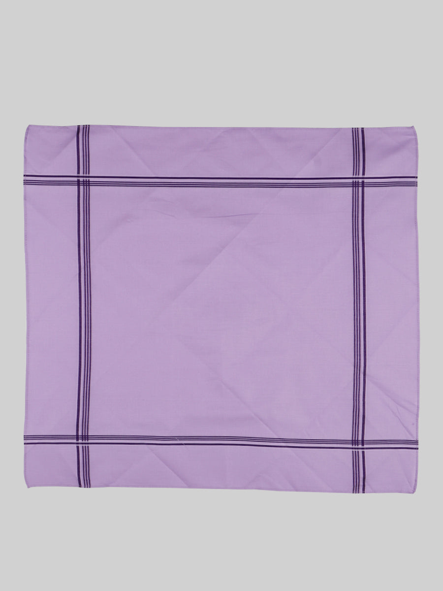 Cotton Colour Hand Kerchief 2877 ( Pack of 2 )-Purple