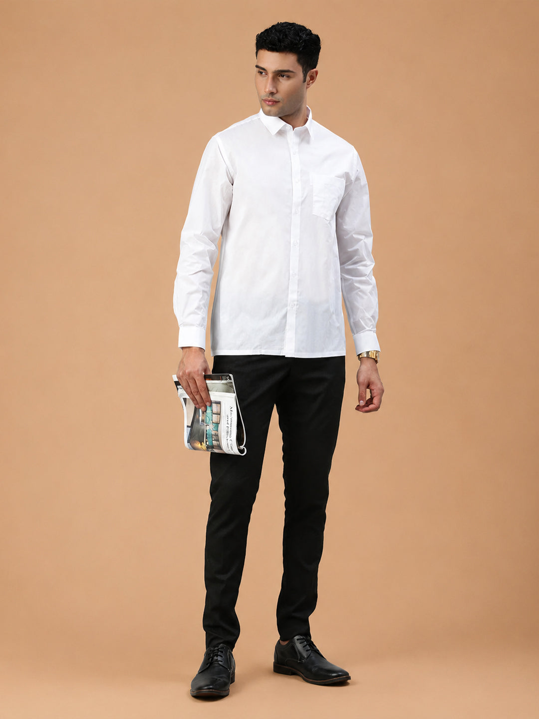 100% Cotton Free Fit White Shirt – Justice White