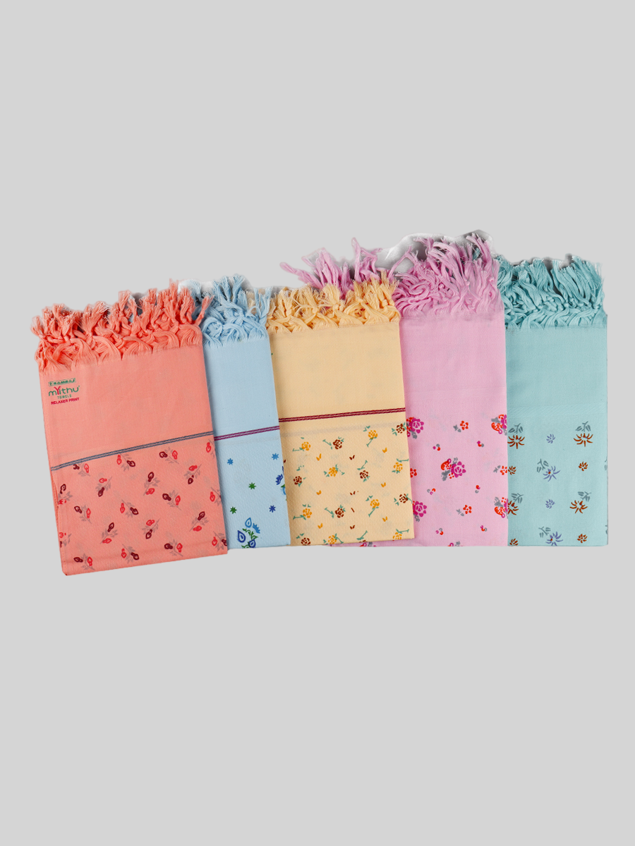 Relaxer Colour Print Bath Towels-Mix colour view